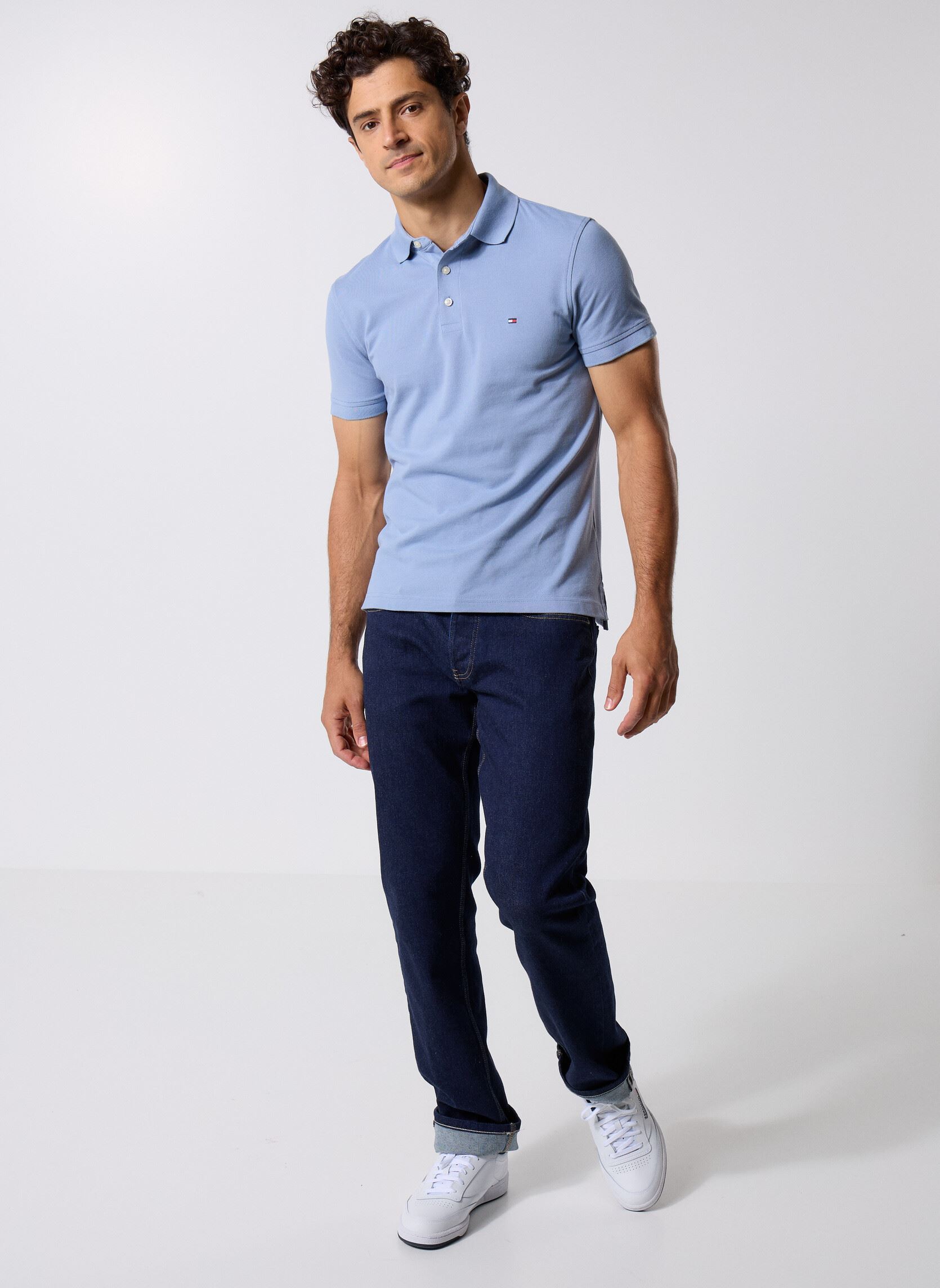 Kurzarm-Poloshirts 1985 Slim Polo MW0MW17771C2B herren blau Tommy Hilfiger Kurzarm-Poloshirts 1985 Slim Polo MW0MW17771C2B herren blau BRISK BLUE