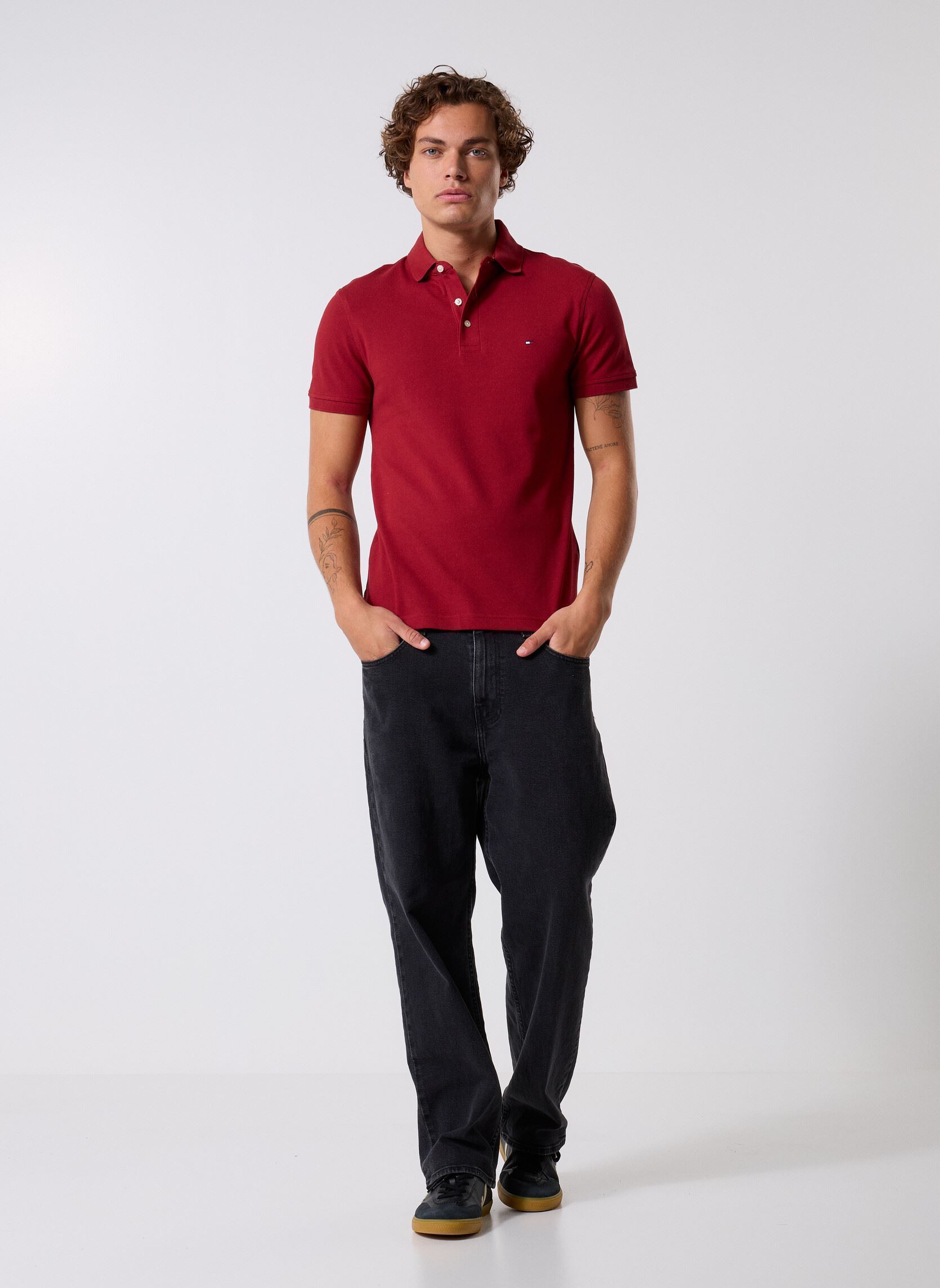 Polos manches courtes 1985 Slim Polo MW0MW17771XIT homme rouge Tommy Hilfiger Polos manches courtes 1985 Slim Polo MW0MW17771XIT homme rouge REGATTA RED