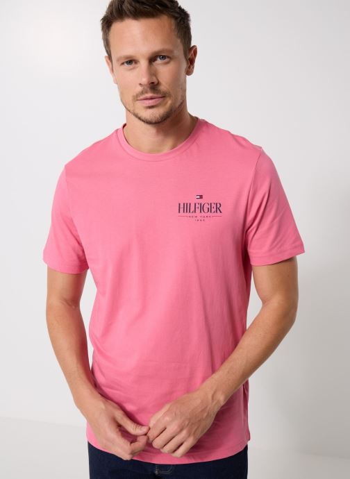 Tommy Hilfiger T-shirts met korte mouwen Hilfiger Stack Tee MW0MW39355THU heren roze