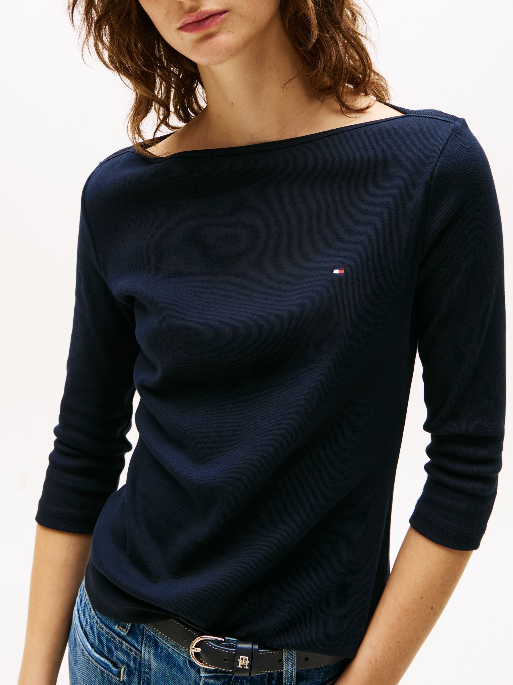 T-shirts met korte mouwen New Cody Slim Boat-N WW0WW4058902G dames blauw Tommy Hilfiger T-shirts met korte mouwen New Cody Slim Boat-N WW0WW4058902G dames blauw NOS DESERT SKY