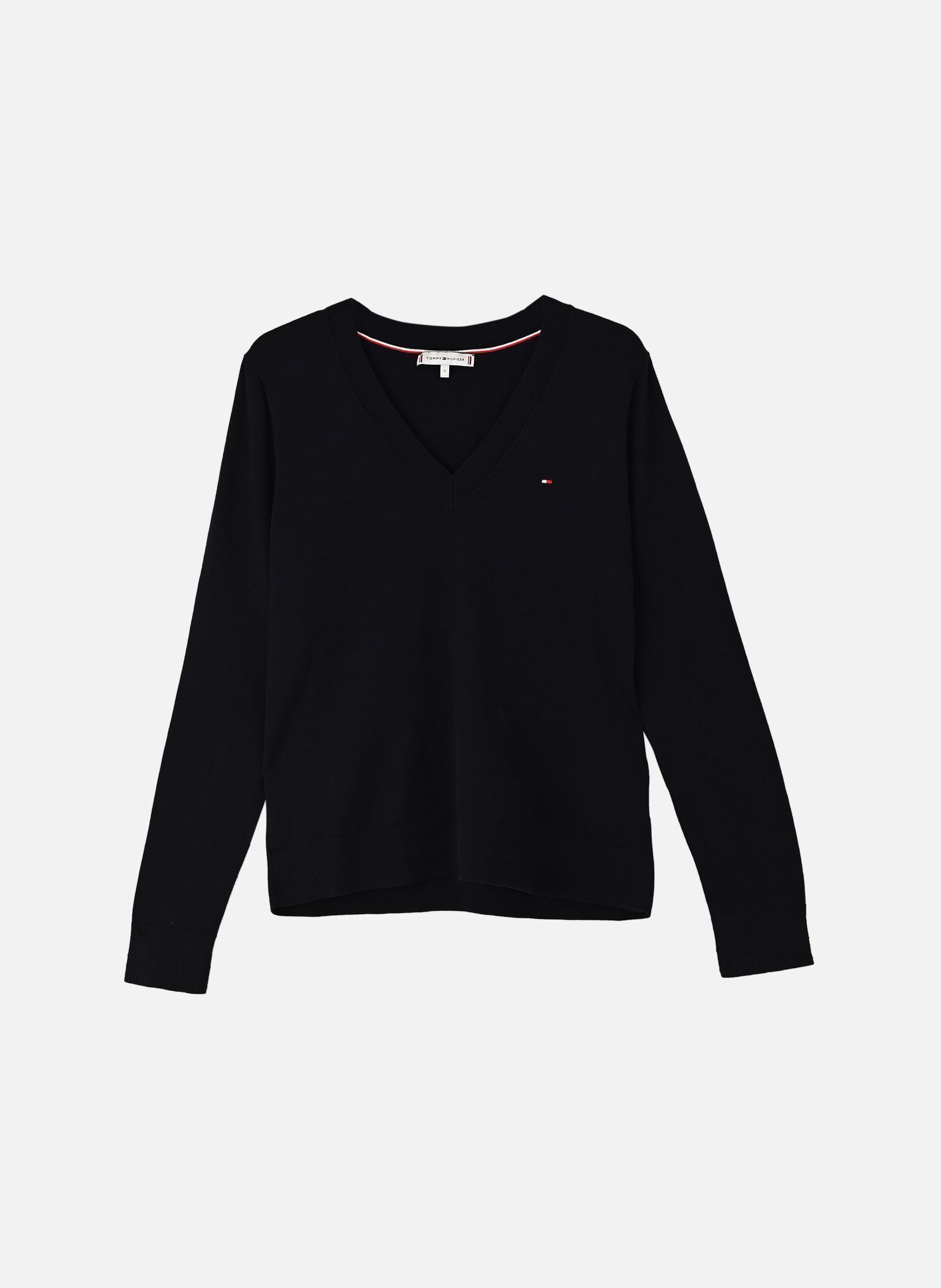 Pullover Co Jersey Stitch V-N WW0WW42049DW5 damen blau Tommy Hilfiger Pullover Co Jersey Stitch V-N WW0WW42049DW5 damen blau DESERT SKY