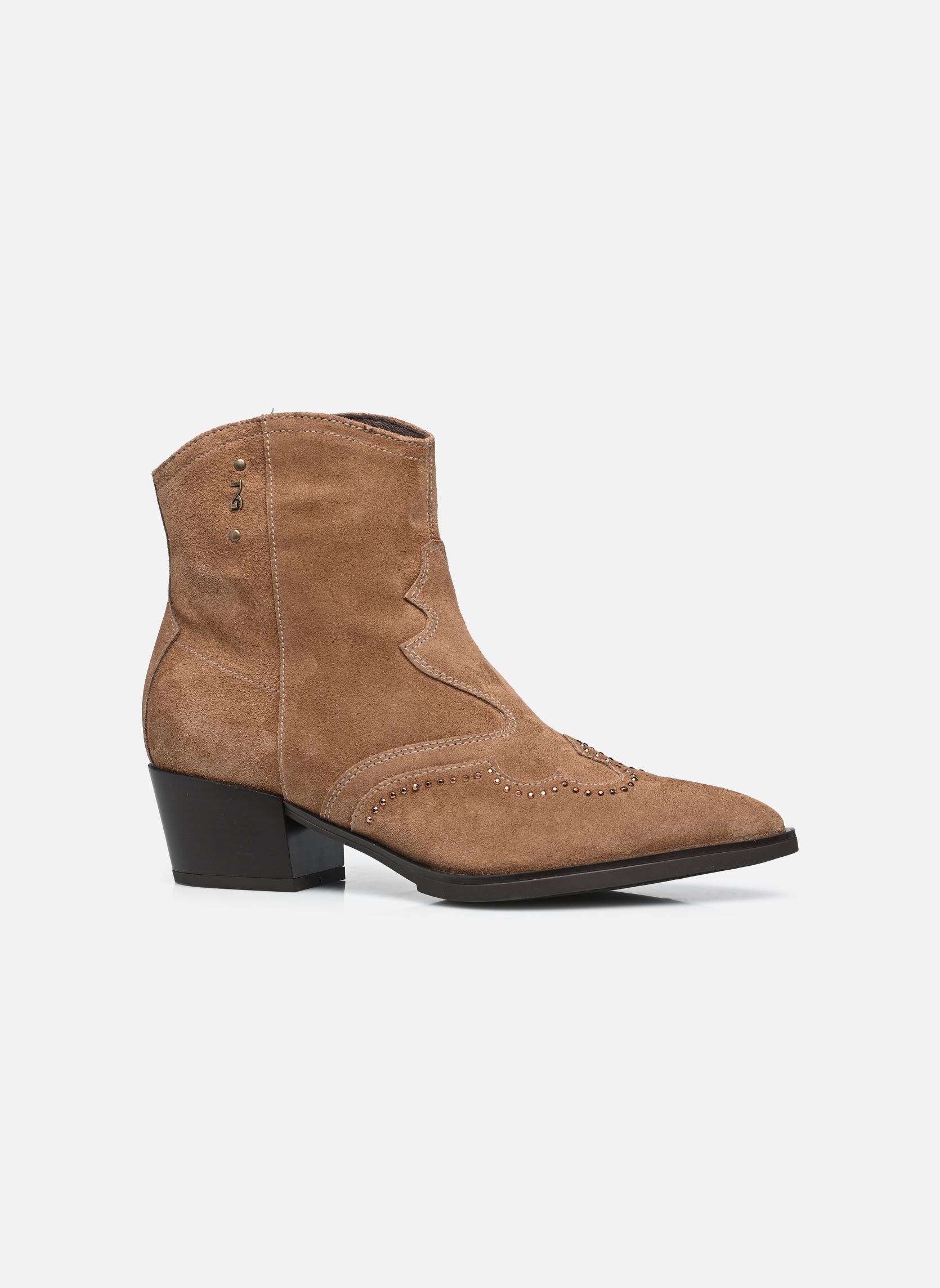 Bottines santiags I513912D femme beige NeroGiardini Bottines santiags I513912D femme beige 442