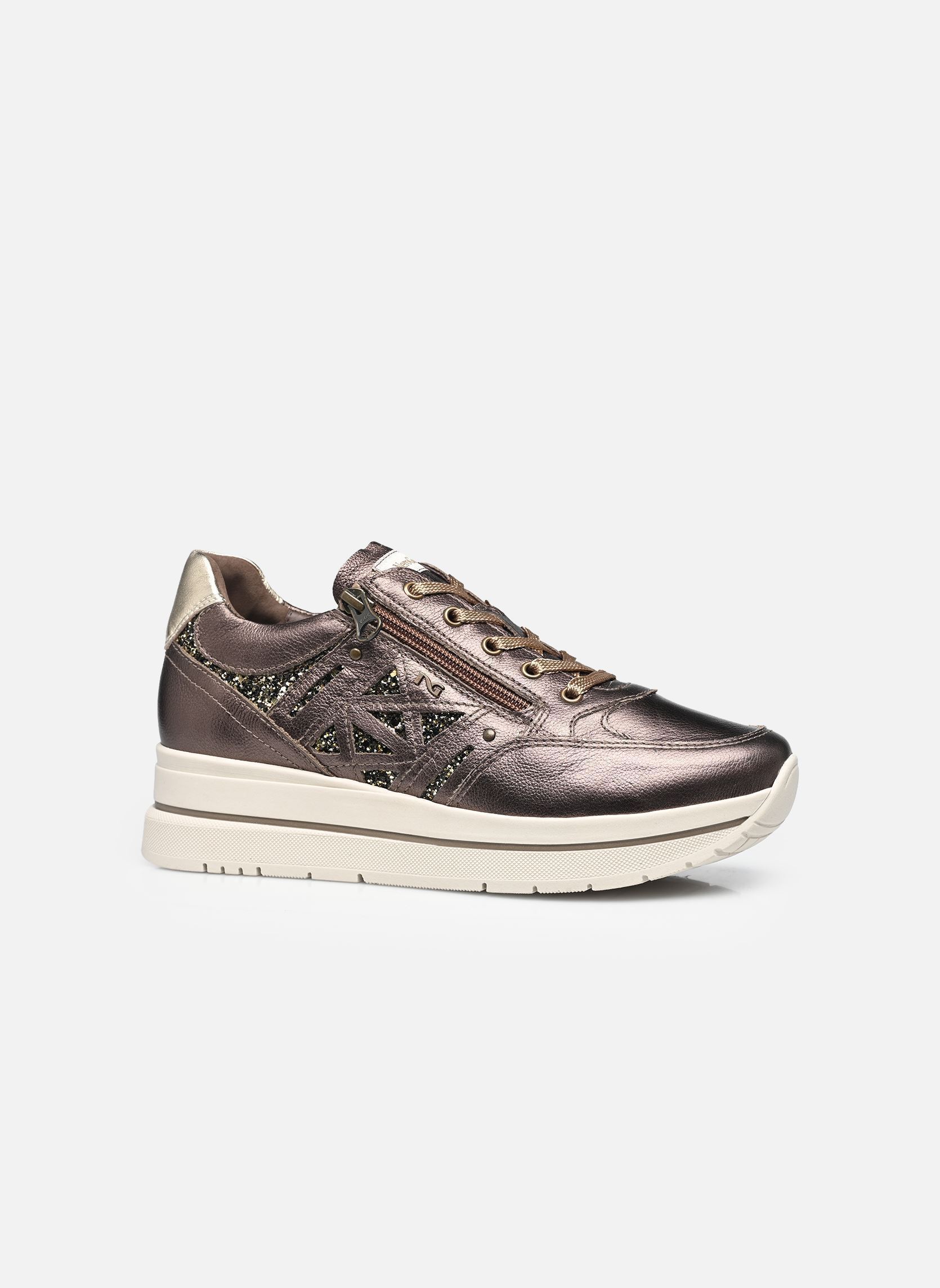 Zapatillas de cuña I514101D mujer oro y bronce NeroGiardini Zapatillas de cuña I514101D mujer oro y bronce 300