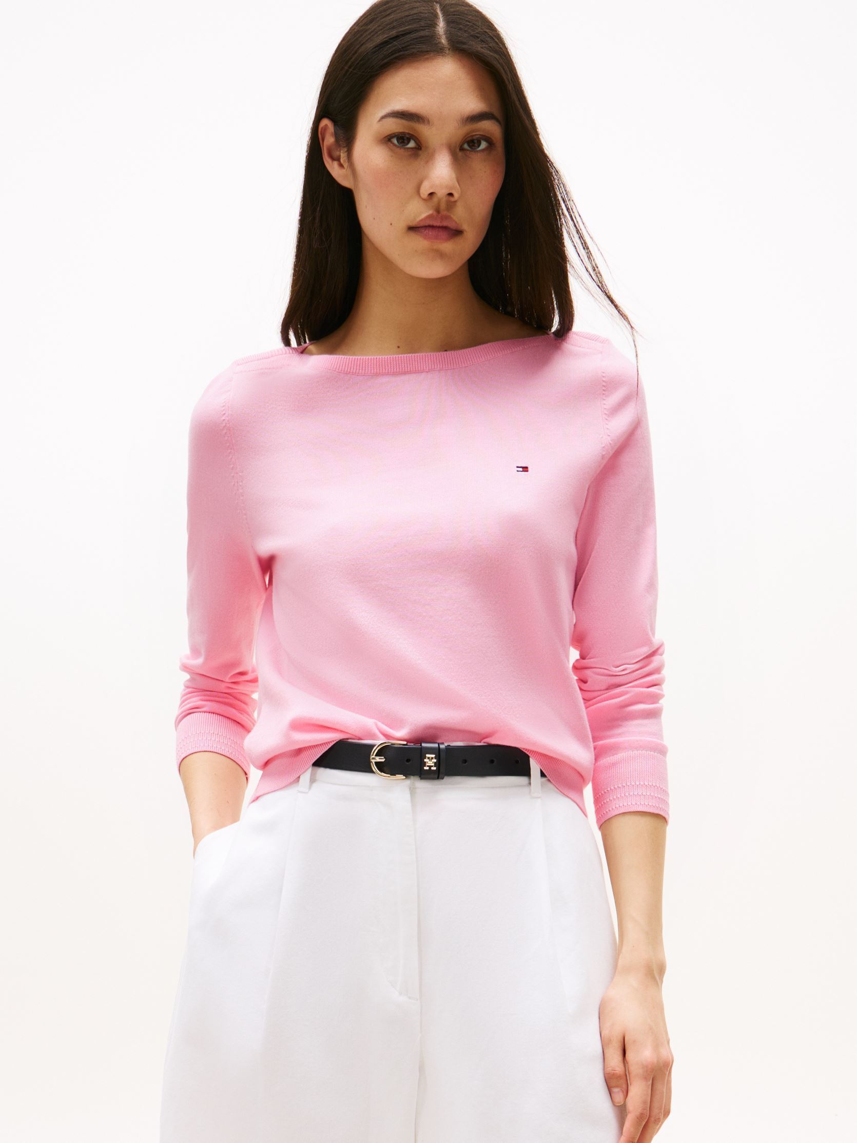 Pulls C Jersey Stitch Boa WW0WW40099TOL femme rose Tommy Hilfiger Pulls C Jersey Stitch Boa WW0WW40099TOL femme rose CLASSIC PINK