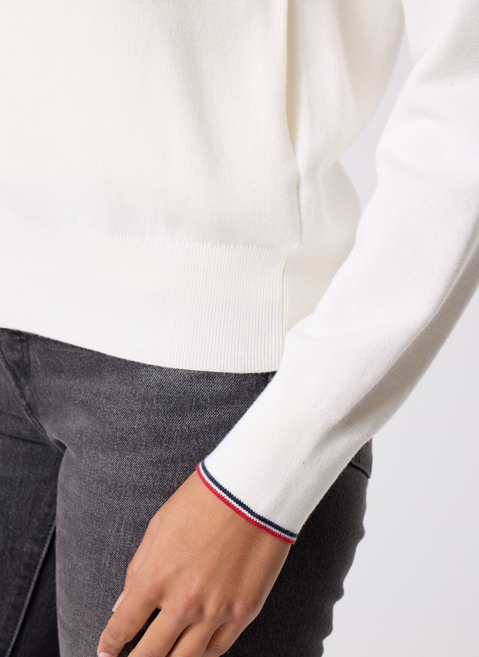 Gilets Co Jersey Stitch Zip WW0WW4201804R femme blanc Tommy Hilfiger Gilets Co Jersey Stitch Zip WW0WW4201804R femme blanc IVORY SILK STP GS