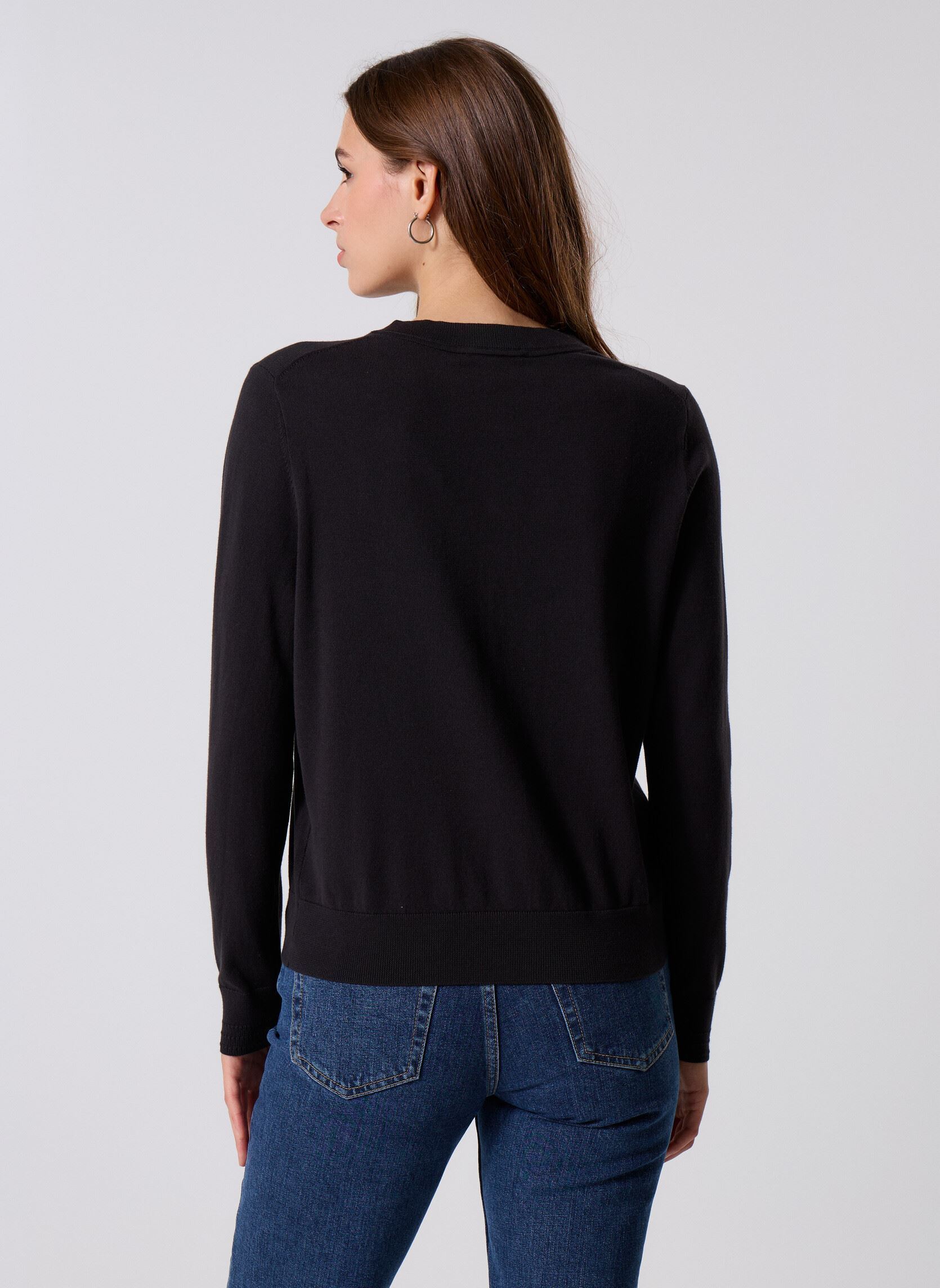 Vesten Co Jersey Fine Gg C WW0WW42370BDS dames zwart Tommy Hilfiger Vesten Co Jersey Fine Gg C WW0WW42370BDS dames zwart BLACK