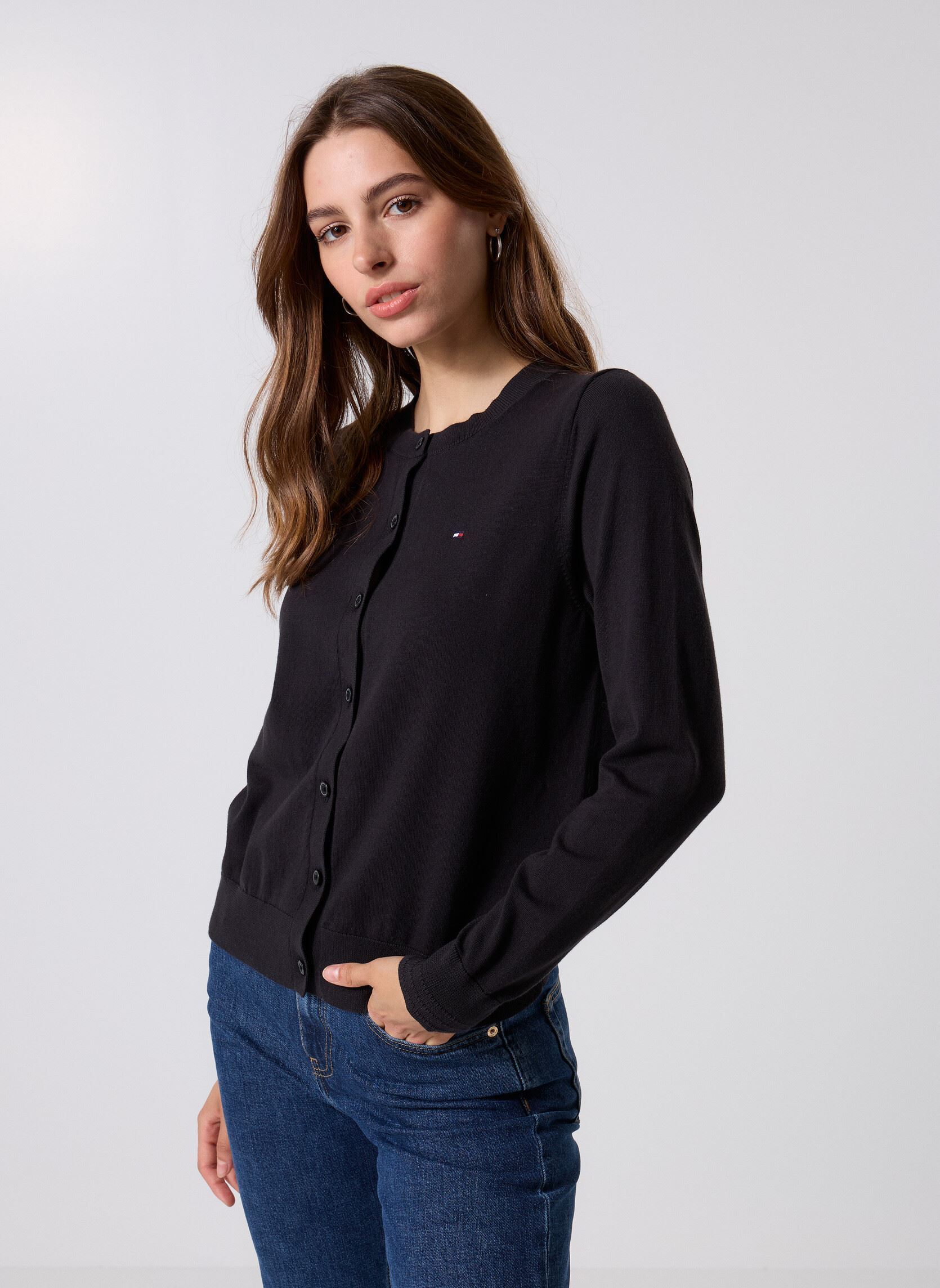 Cardigan droit en maille fine - vue 2