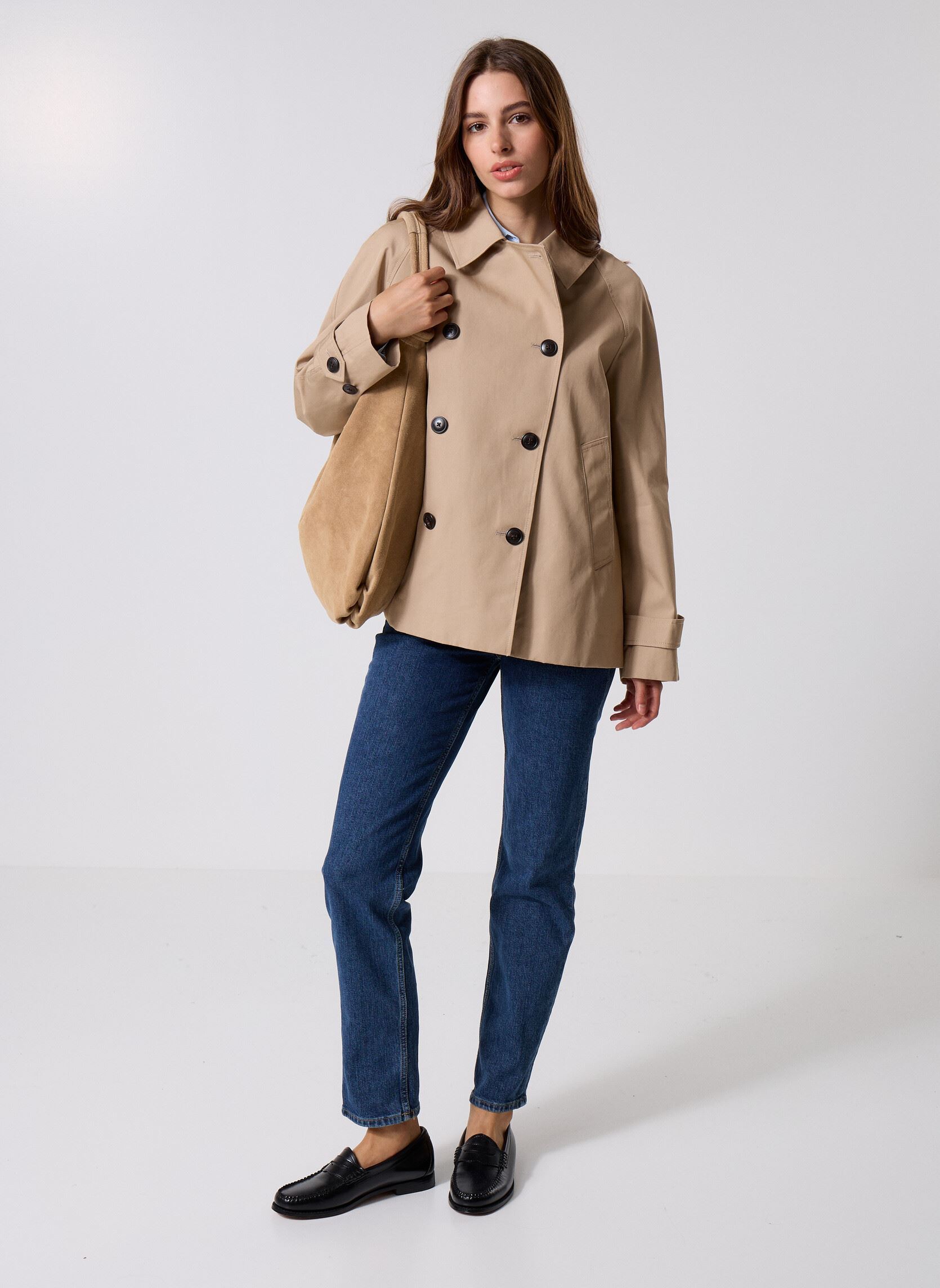 Trenchcoats Cotton Reg Short Tre WW0WW45618AEG dames beige Tommy Hilfiger Trenchcoats Cotton Reg Short Tre WW0WW45618AEG dames beige BEIGE