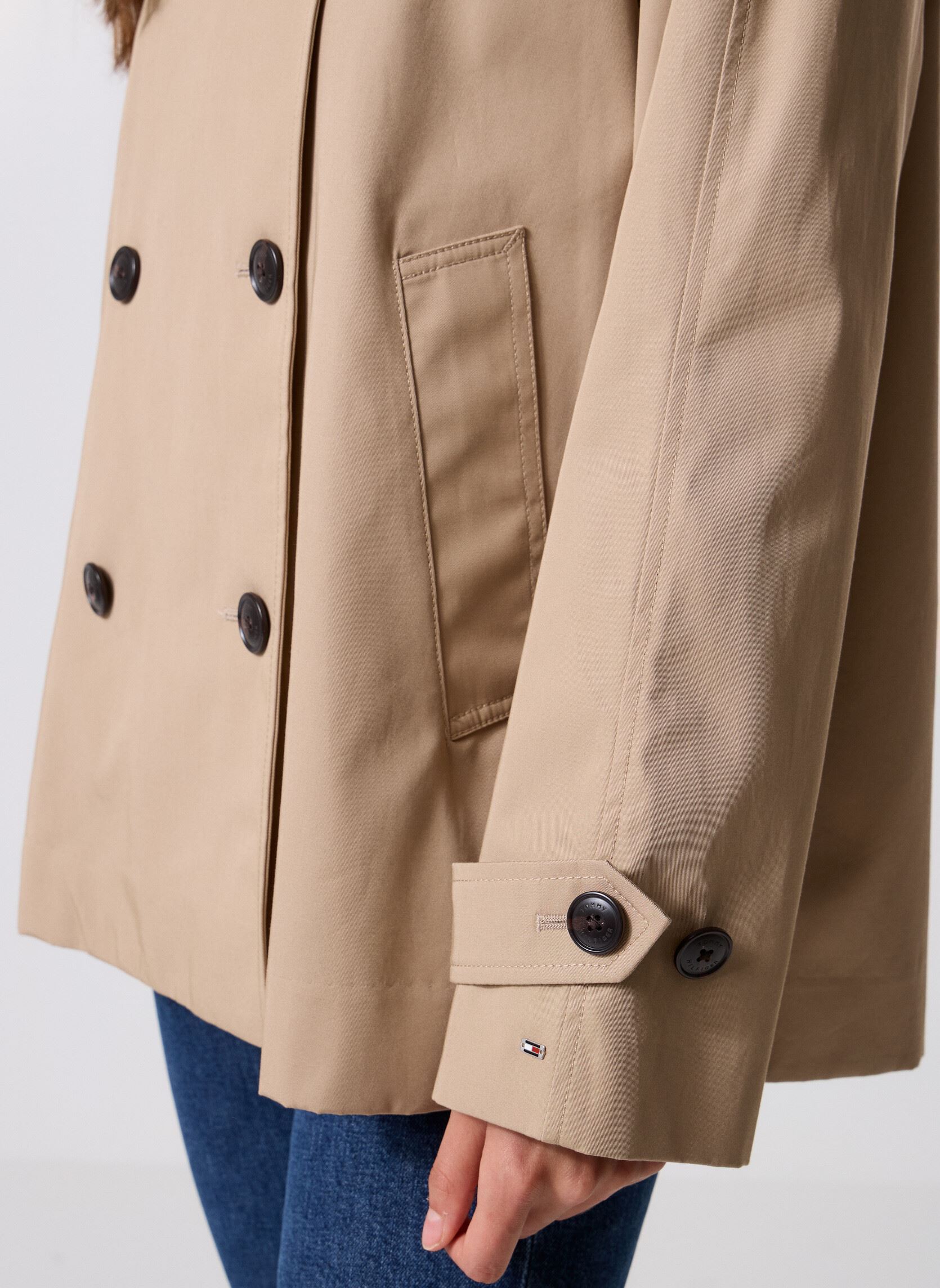 Trenchcoats Cotton Reg Short Tre WW0WW45618AEG dames beige Tommy Hilfiger Trenchcoats Cotton Reg Short Tre WW0WW45618AEG dames beige BEIGE