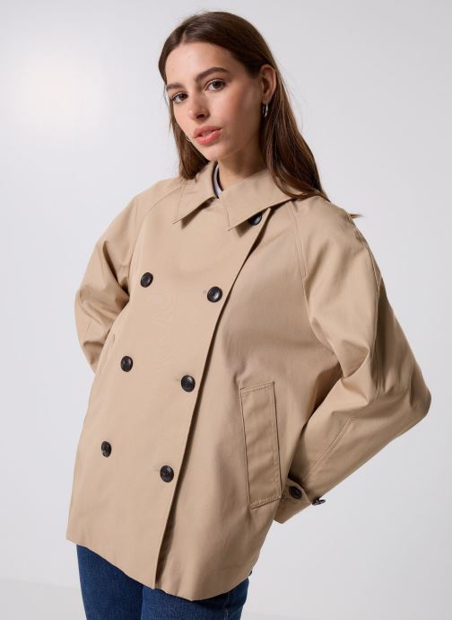 Tommy Hilfiger Trench-coats Cotton Reg Short Tre WW0WW45618AEG femme beige