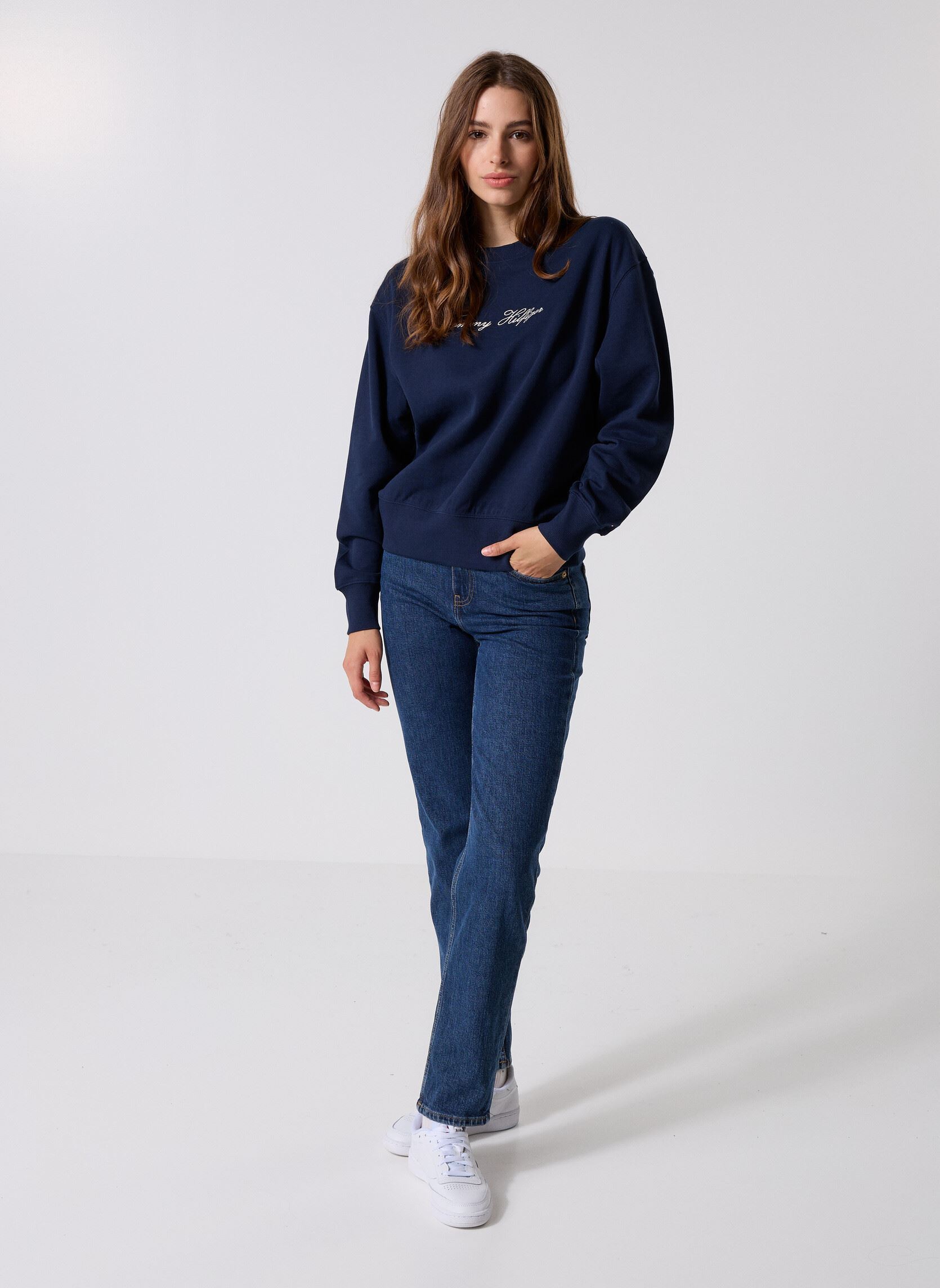 Jeans droit Dnm Dee Classic Stra WW0WW456721BK femme bleu Tommy Hilfiger Jeans droit Dnm Dee Classic Stra WW0WW456721BK femme bleu DEE