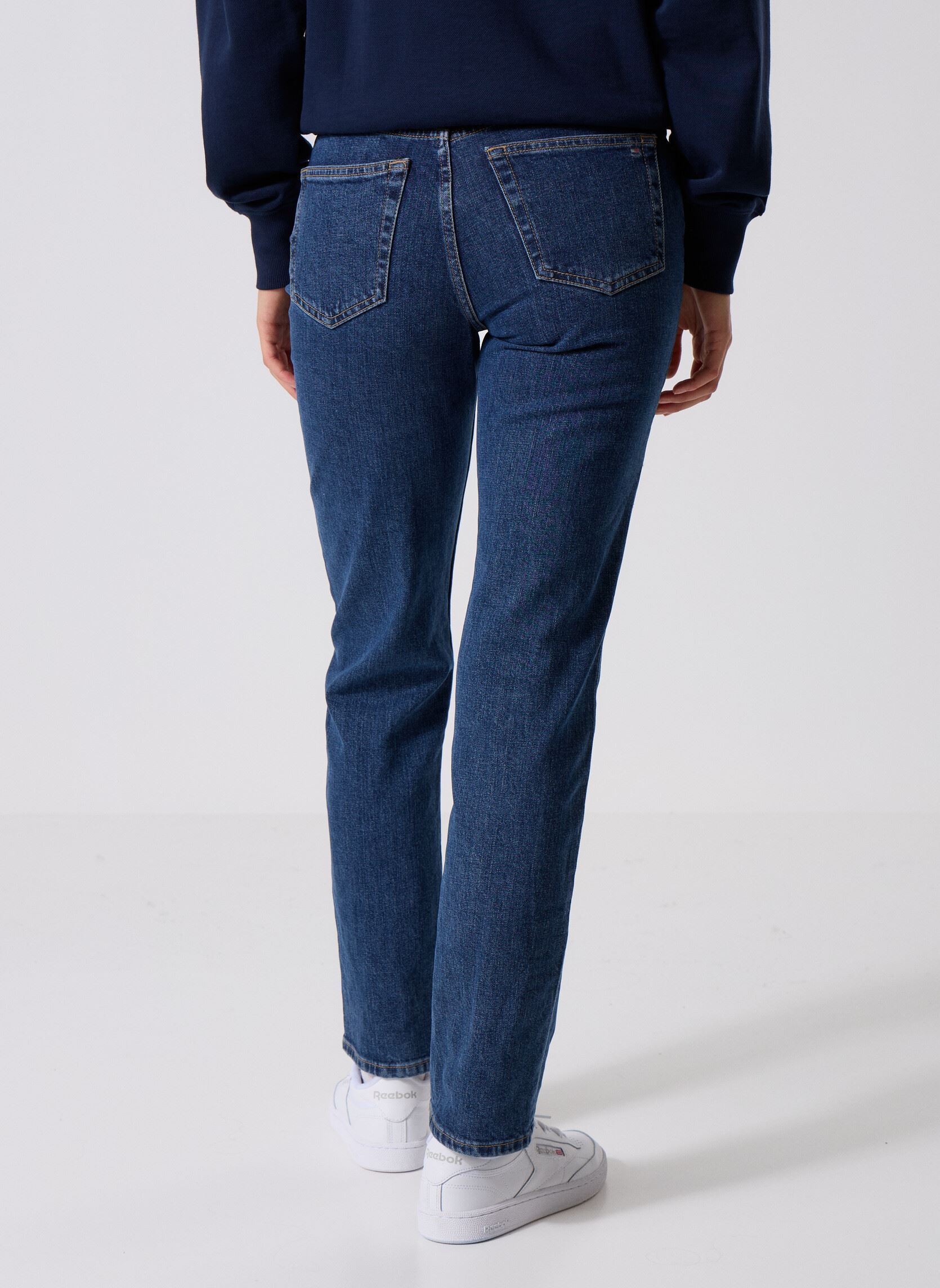 Jeans droit Dnm Dee Classic Stra WW0WW456721BK femme bleu Tommy Hilfiger Jeans droit Dnm Dee Classic Stra WW0WW456721BK femme bleu DEE