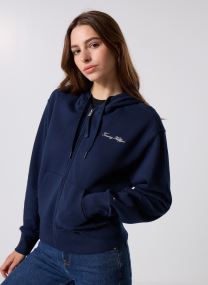 Sweats zippés Script Reg Pique Zip WW0WW45742C1G femme bleu Tommy Hilfiger Sweats zippés Script Reg Pique Zip WW0WW45742C1G femme bleu DARK NIGHT NAVY