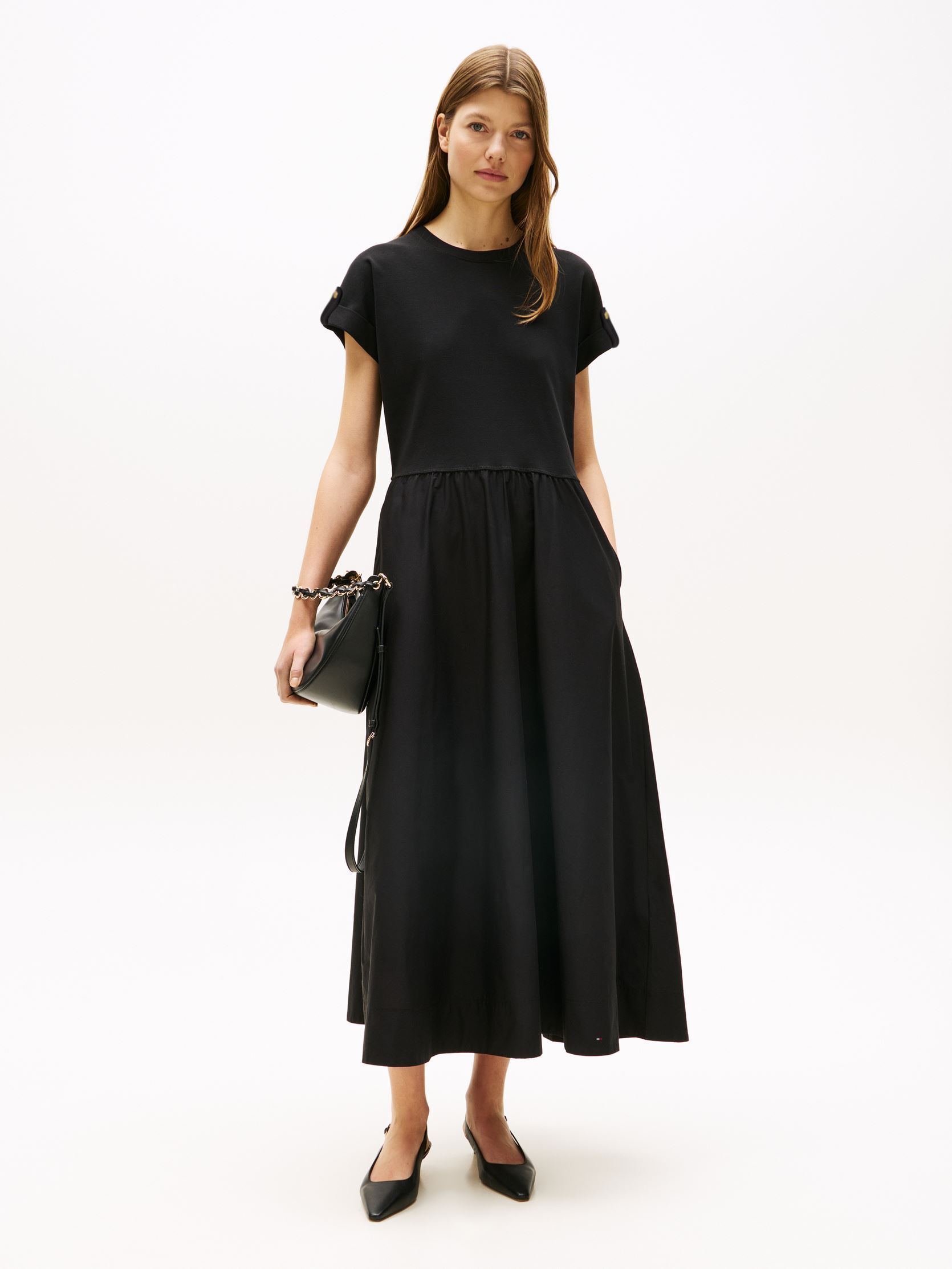 Robes Modern Cody Midi Mix WW0WW46711BDS femme noir Tommy Hilfiger Robes Modern Cody Midi Mix WW0WW46711BDS femme noir BLACK