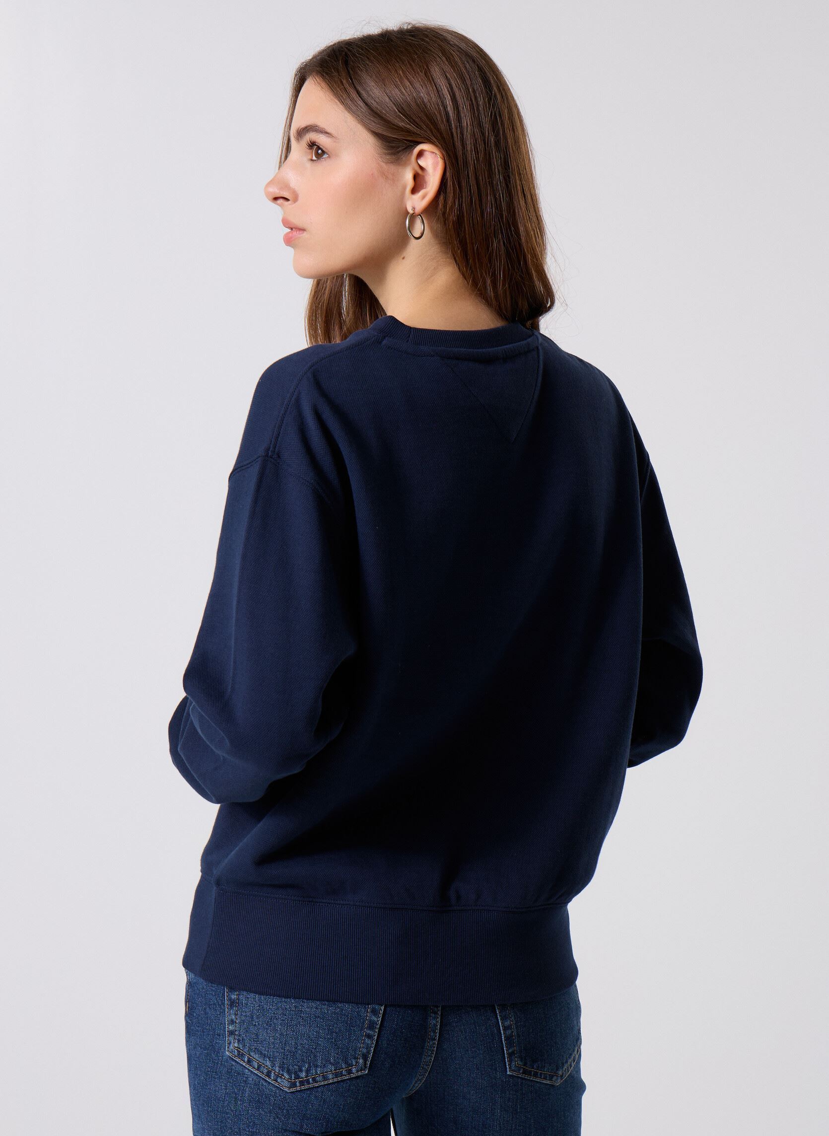 Sweatshirts Lurex Script Reg Swt WW0WW47159C1G femme bleu Tommy Hilfiger Sweatshirts Lurex Script Reg Swt WW0WW47159C1G femme bleu DARK NIGHT NAVY