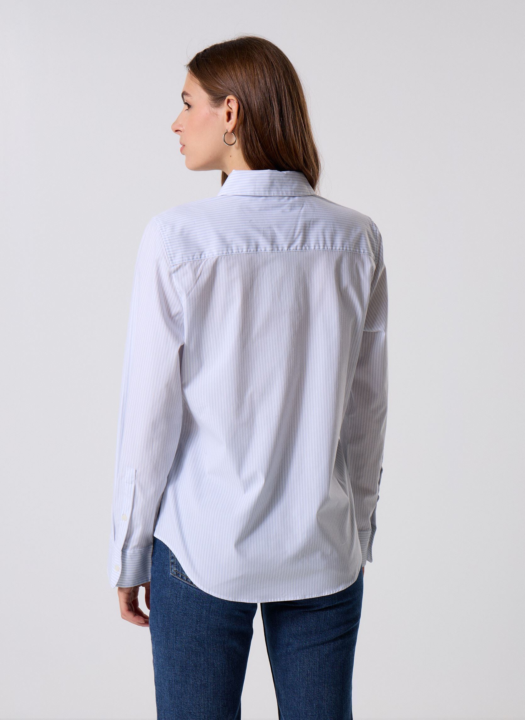 Langarm-Hemden Ess Poplin Regular S WW0WW471690Y6 damen blau Tommy Hilfiger Langarm-Hemden Ess Poplin Regular S WW0WW471690Y6 damen blau CLASSIC ITHAKA STP BREEZY BLUE
