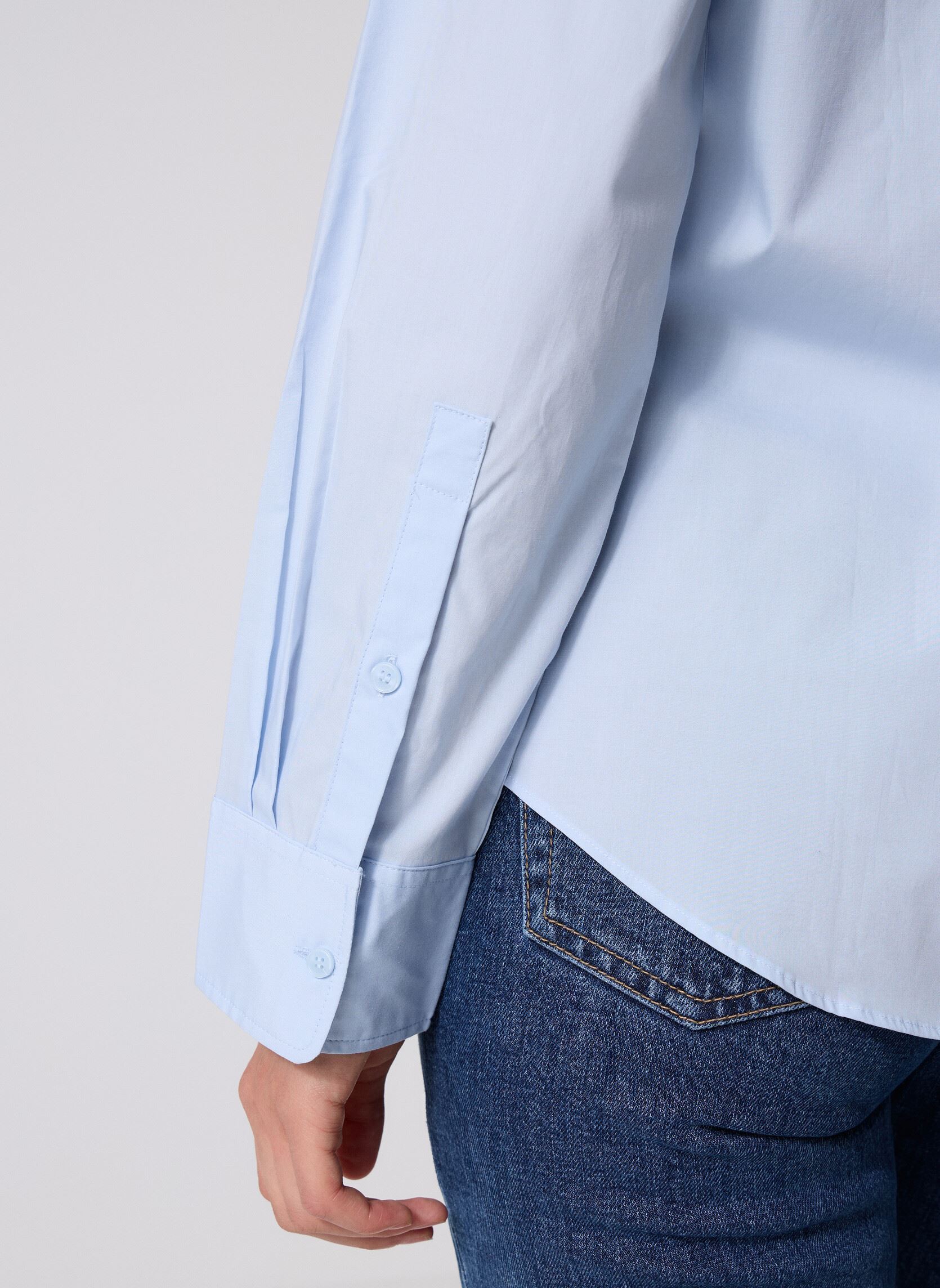 Langarm-Hemden Ess Poplin Regular S WW0WW47169C1O damen blau Tommy Hilfiger Langarm-Hemden Ess Poplin Regular S WW0WW47169C1O damen blau BREEZY BLUE