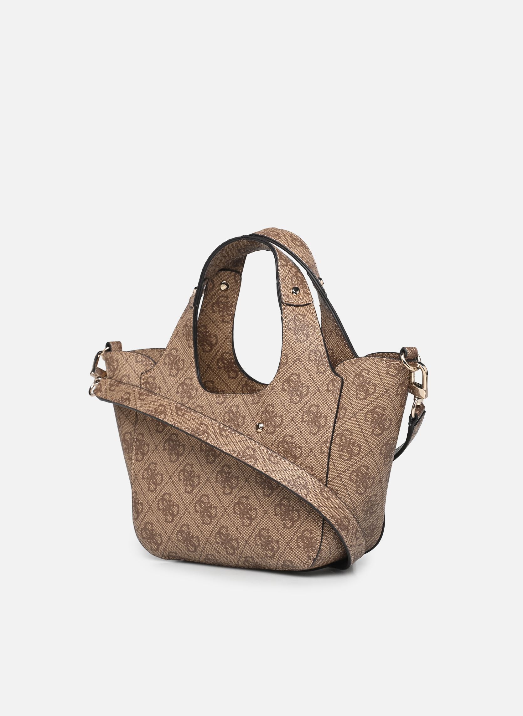 Handtassen Calista Mini Tote dames beige Guess Handtassen Calista Mini Tote dames beige LATTE LOGO