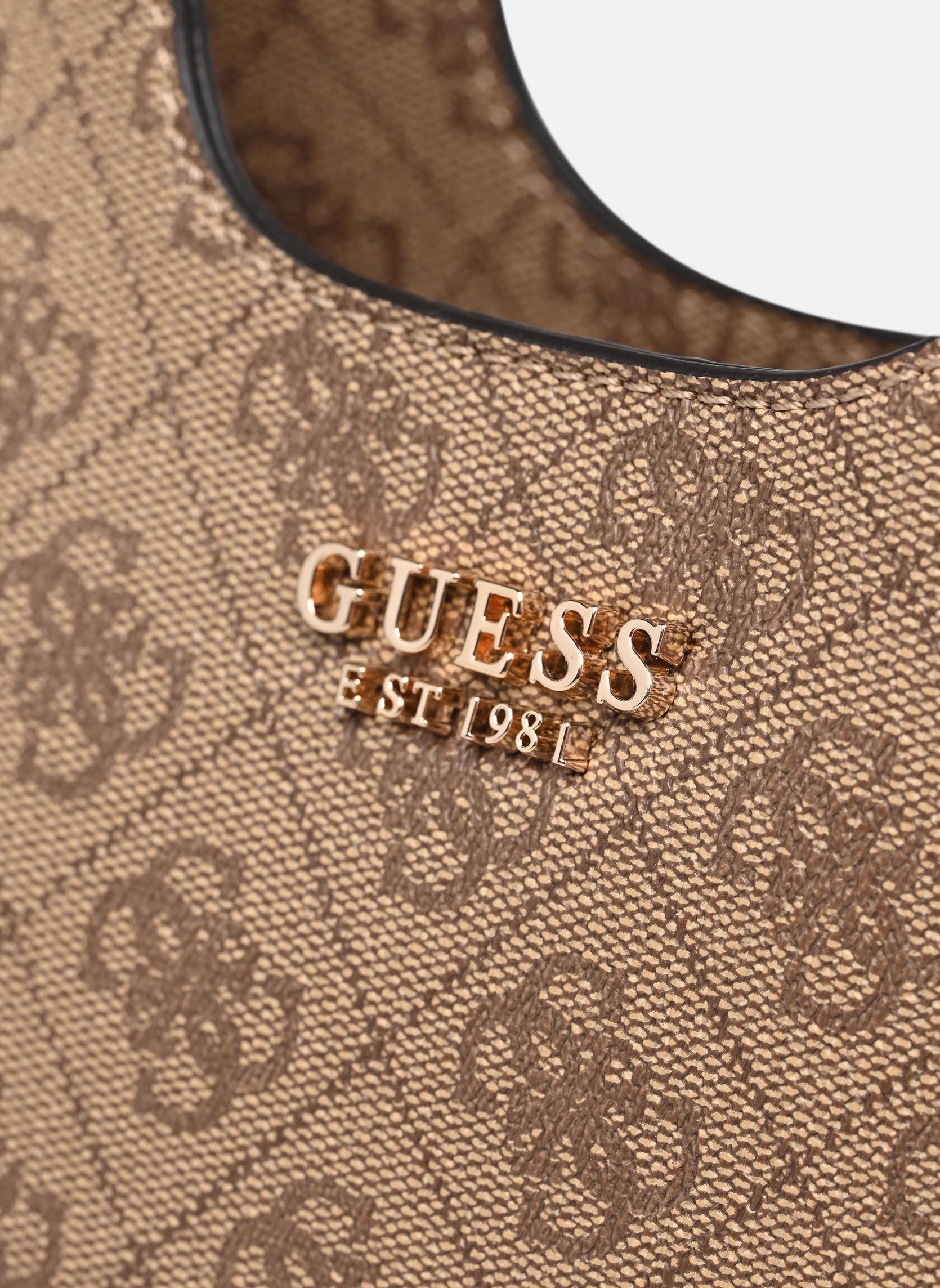 Handtassen Calista Mini Tote dames beige Guess Handtassen Calista Mini Tote dames beige LATTE LOGO