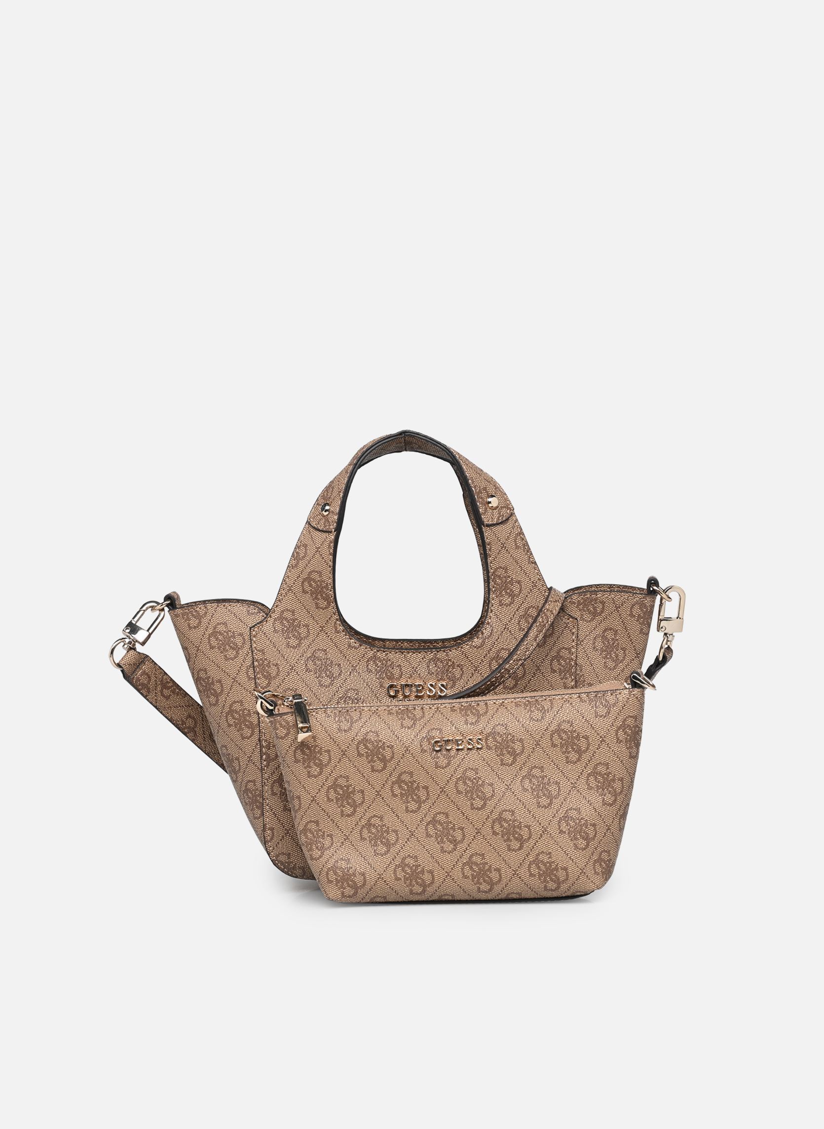 Handtassen Calista Mini Tote dames beige Guess Handtassen Calista Mini Tote dames beige LATTE LOGO
