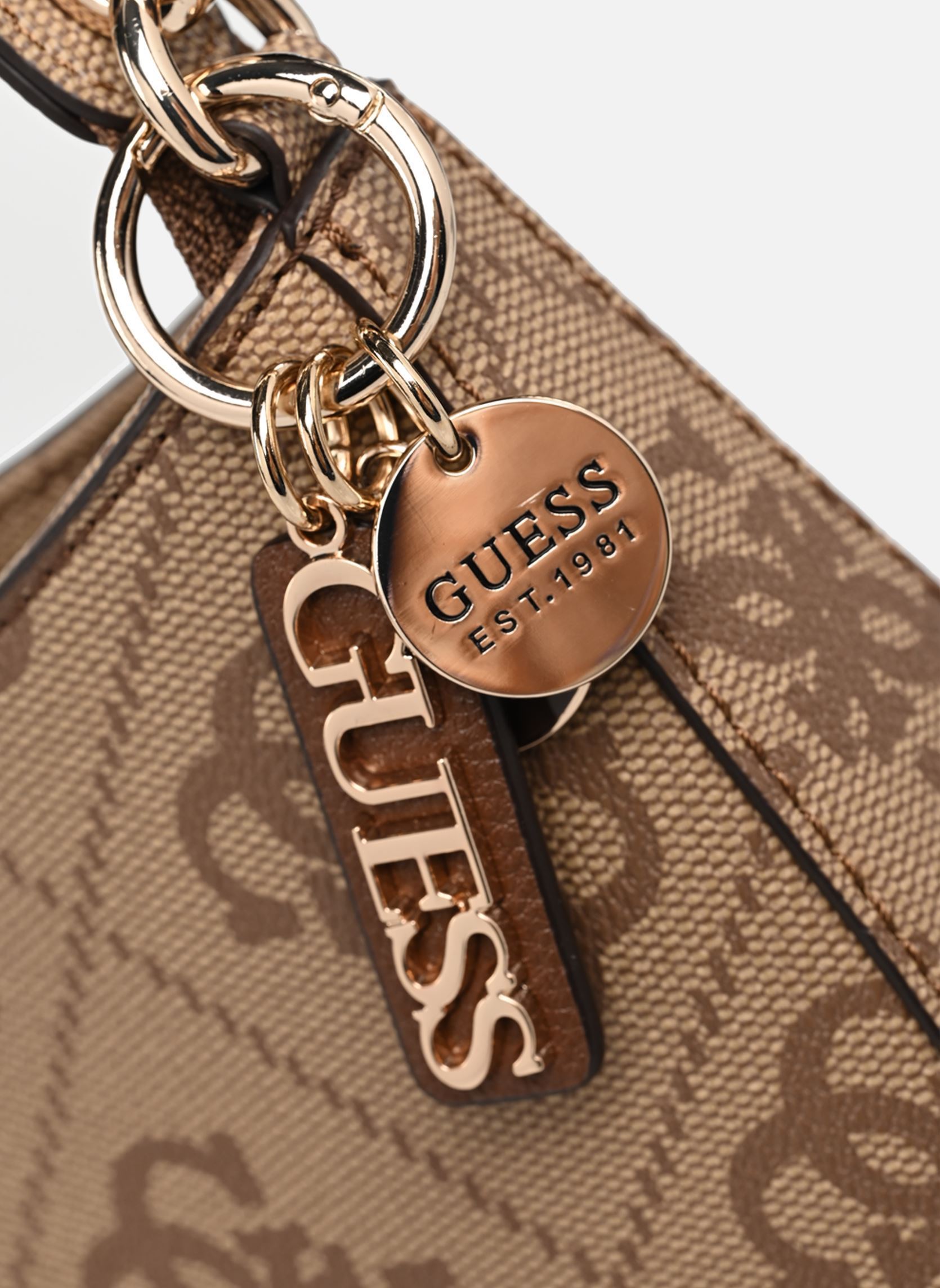 Bandolera Noelle Ii Top Zip Shoulder Bag mujer beige Guess Bandolera Noelle Ii Top Zip Shoulder Bag mujer beige LATTE LOGO/BROWN
