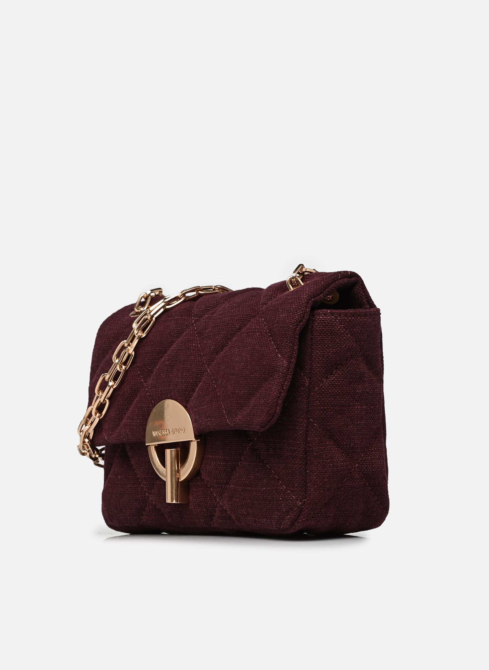 Sacs bandoulière Moon Moyen Lin femme bordeaux Vanessa Bruno Sacs bandoulière Moon Moyen Lin femme bordeaux AUBERGINE