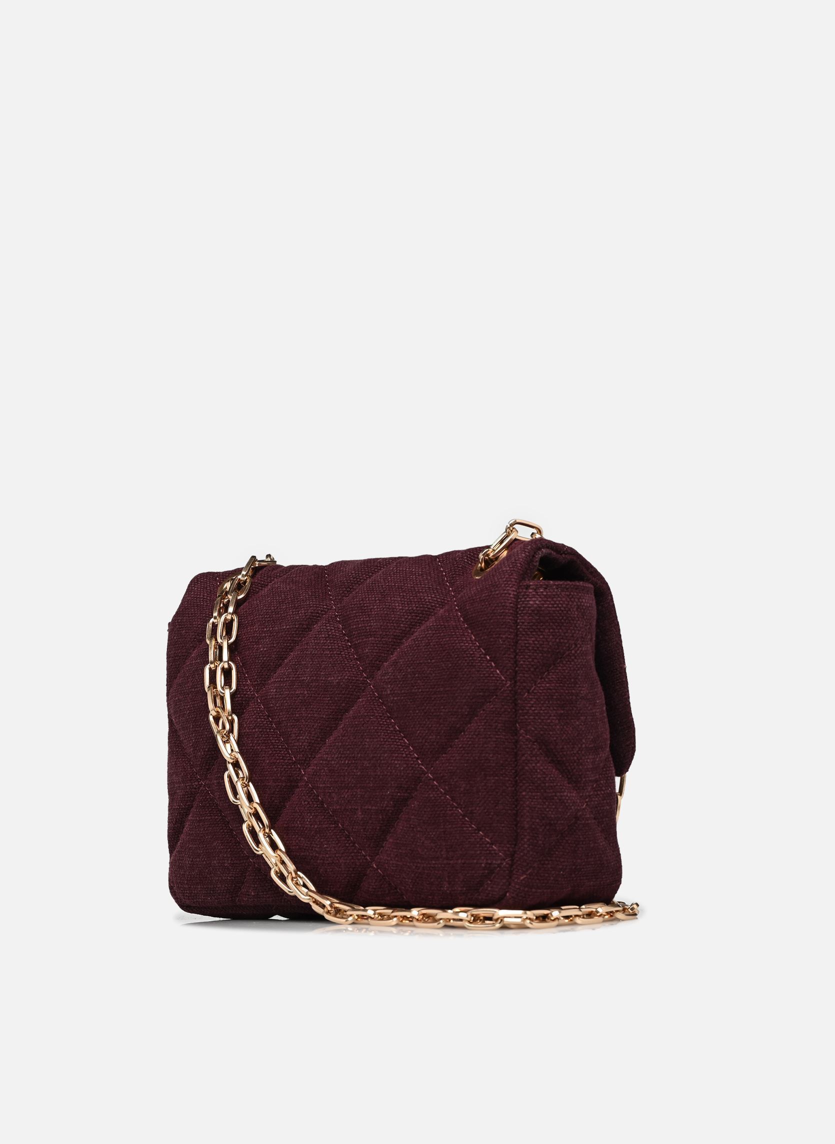 Sacs bandoulière Moon Moyen Lin femme bordeaux Vanessa Bruno Sacs bandoulière Moon Moyen Lin femme bordeaux AUBERGINE