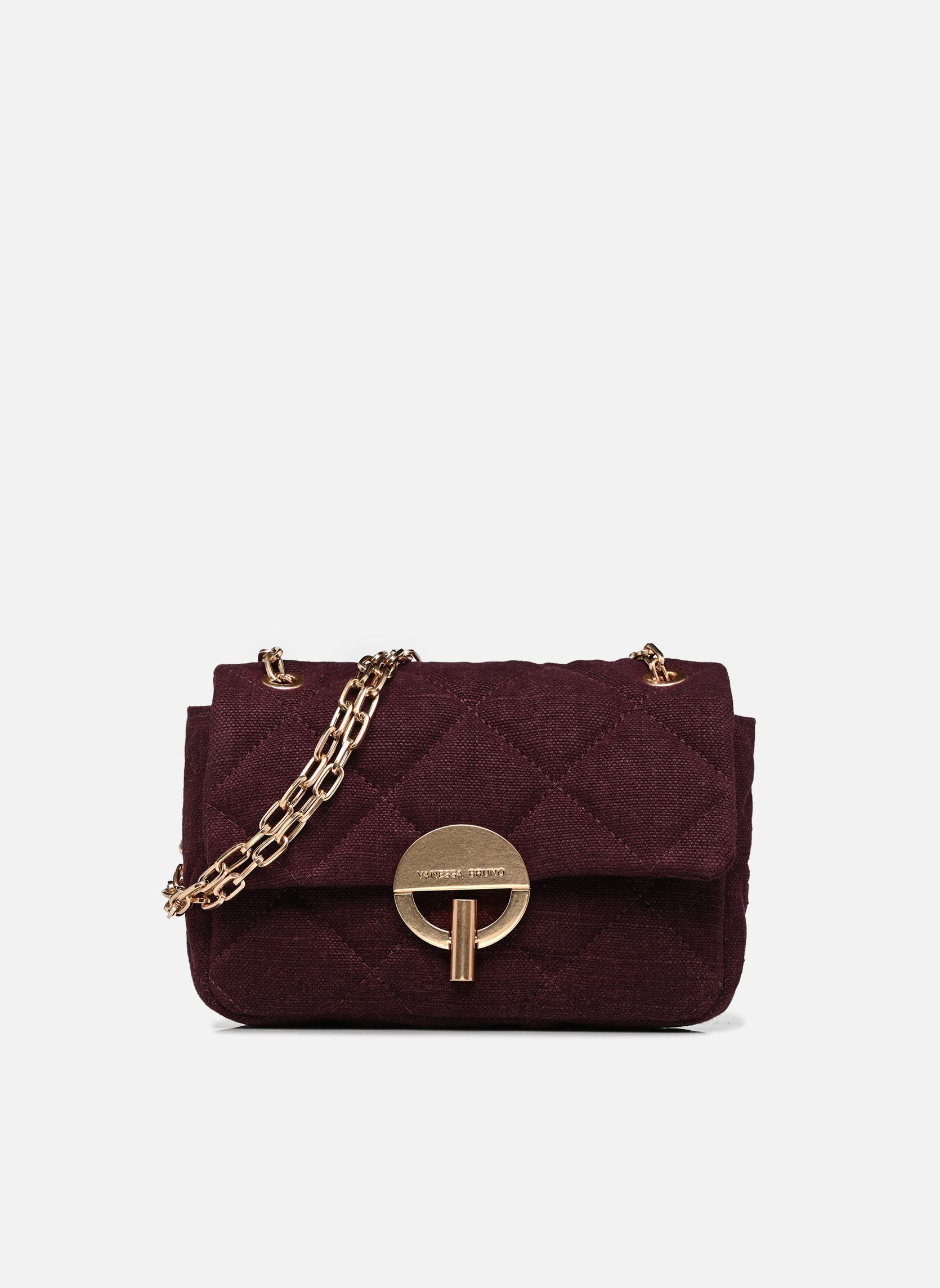 Sacs bandoulière Moon Moyen Lin femme bordeaux Vanessa Bruno Sacs bandoulière Moon Moyen Lin femme bordeaux AUBERGINE