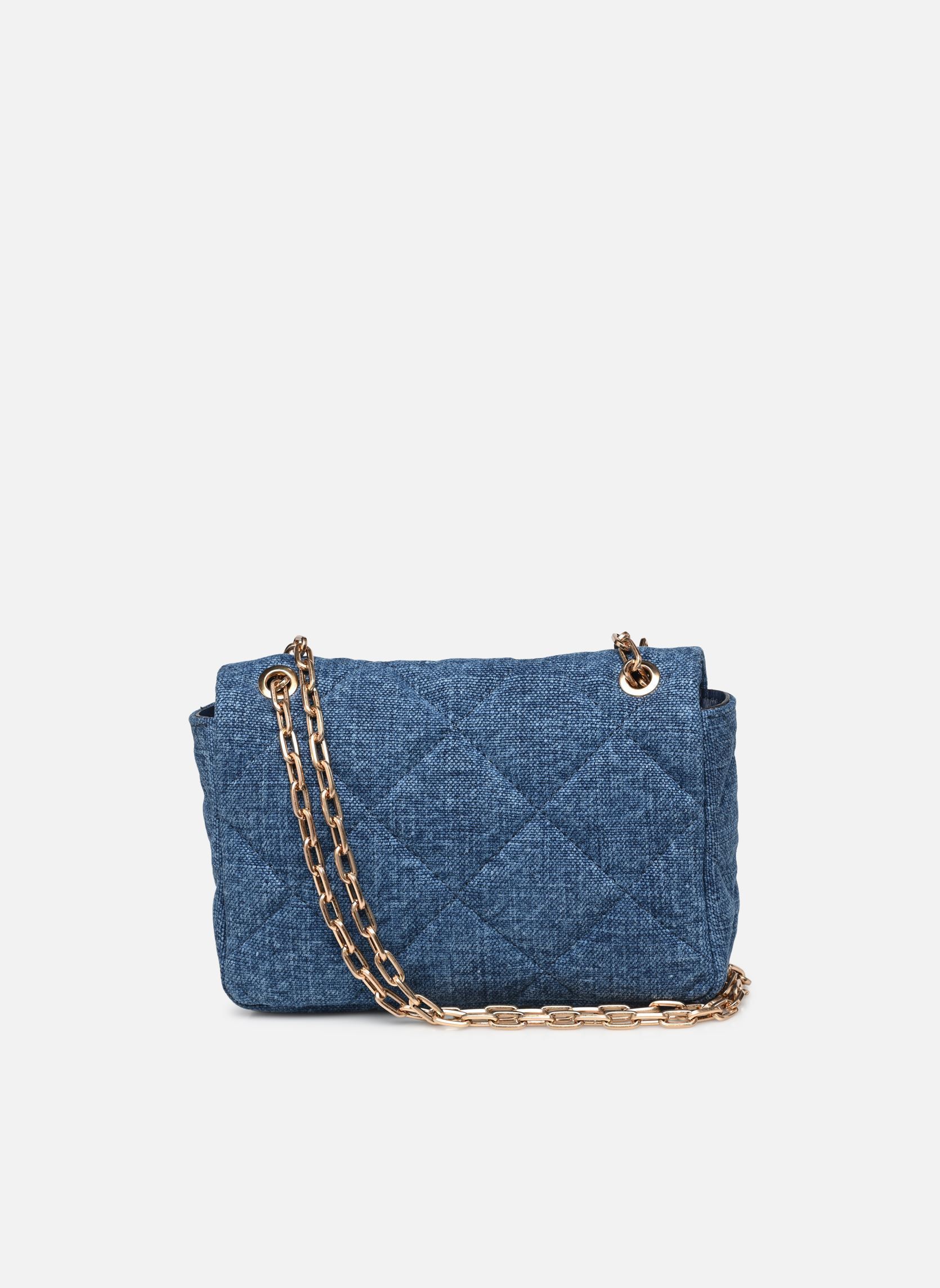Sacs bandoulière Moon Moyen Lin femme bleu Vanessa Bruno Sacs bandoulière Moon Moyen Lin femme bleu INDIGO