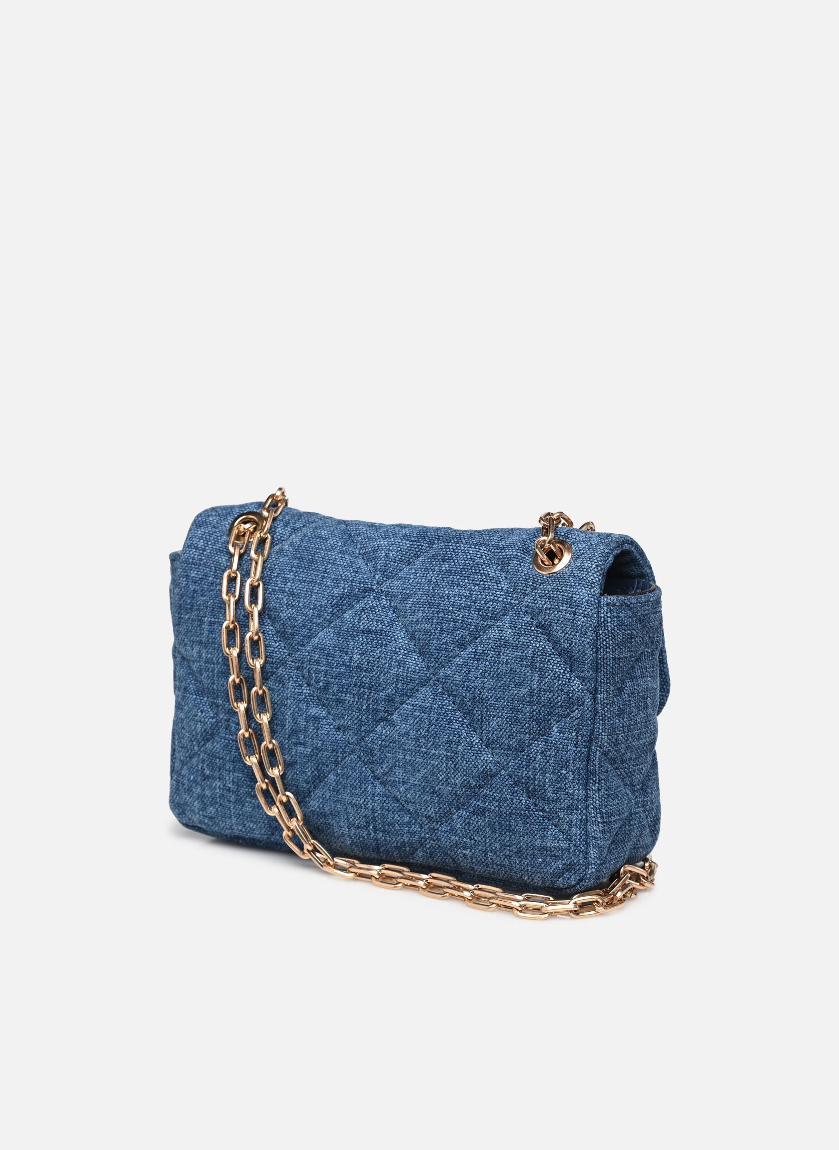 Sacs bandoulière Moon Moyen Lin femme bleu Vanessa Bruno Sacs bandoulière Moon Moyen Lin femme bleu INDIGO