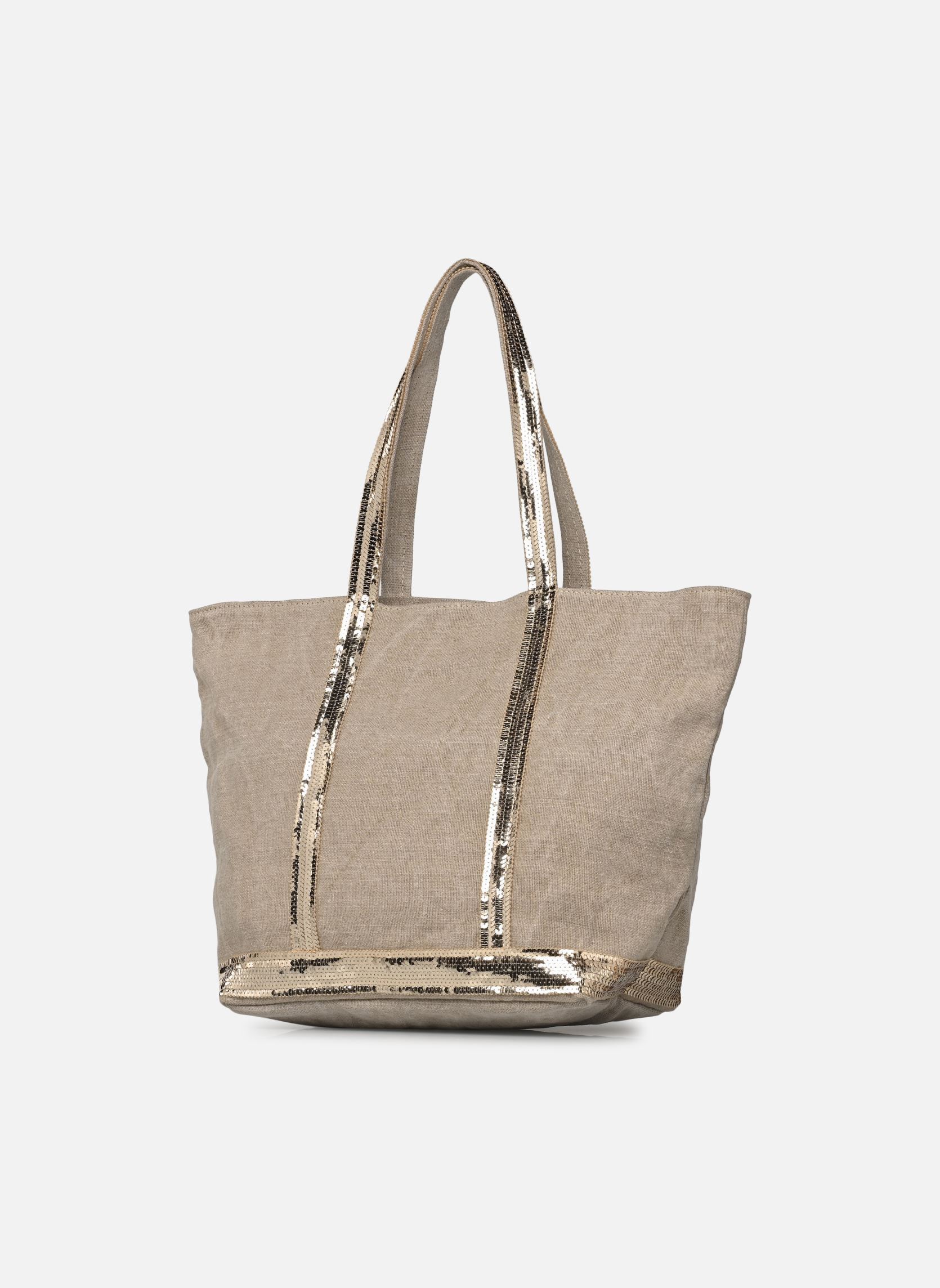 Bolsas de compra Cabas M Zippe Lin mujer beige Vanessa Bruno Bolsas de compra Cabas M Zippe Lin mujer beige SABLE