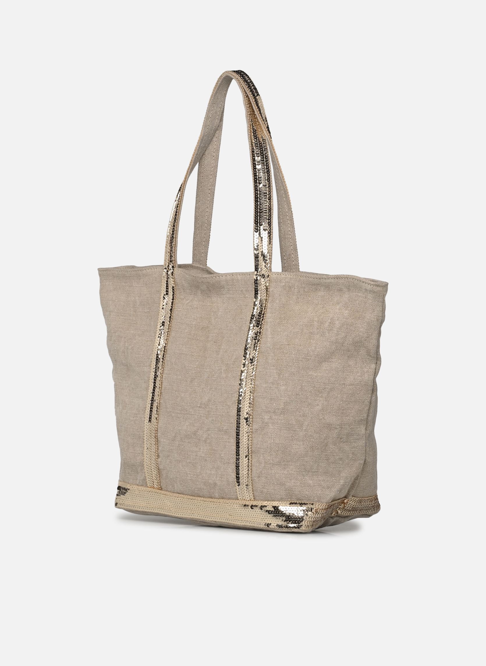 Bolsas de compra Cabas M Zippe Lin mujer beige Vanessa Bruno Bolsas de compra Cabas M Zippe Lin mujer beige SABLE