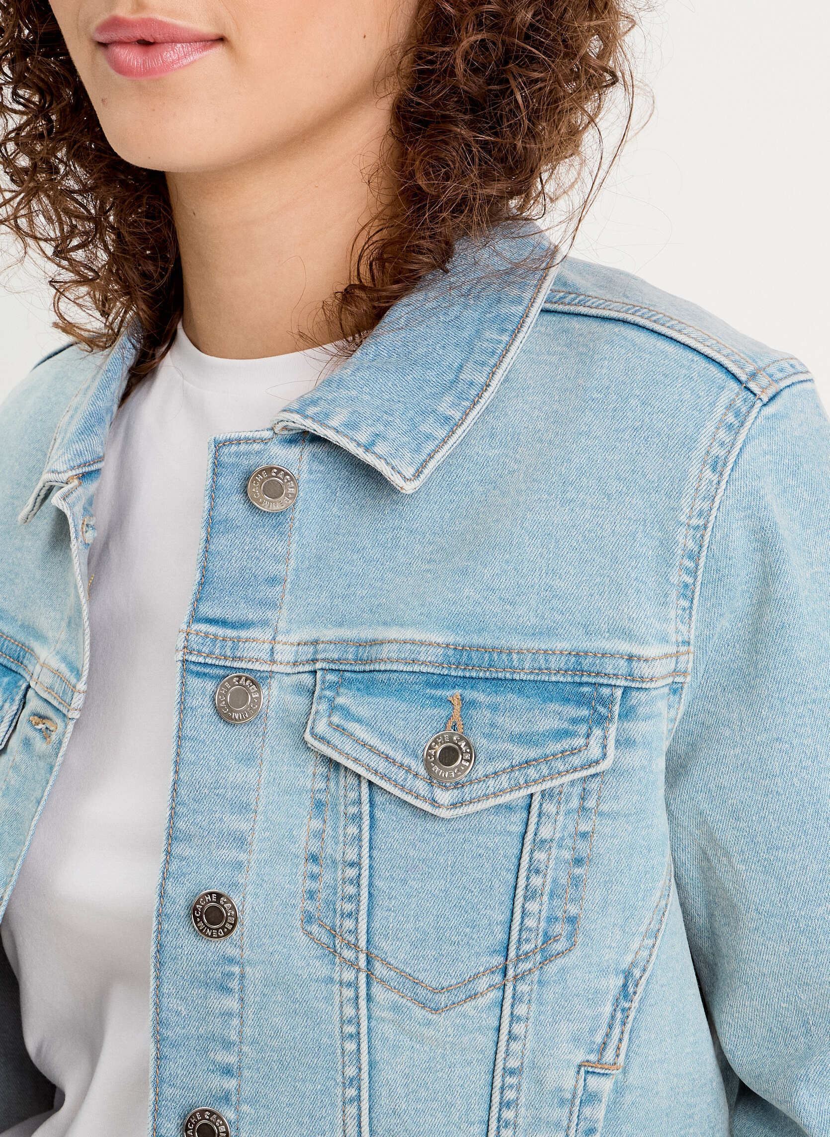 Giacche in jeans JEABAZBIS donna blu Cache Cache Giacche in jeans JEABAZBIS donna blu DENIM BLEACH