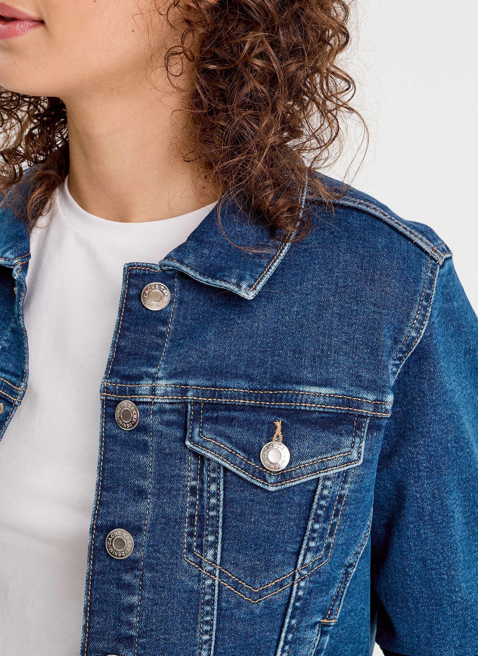 Giacche in jeans JEABAZBIS donna blu Cache Cache Giacche in jeans JEABAZBIS donna blu DENIM STONE