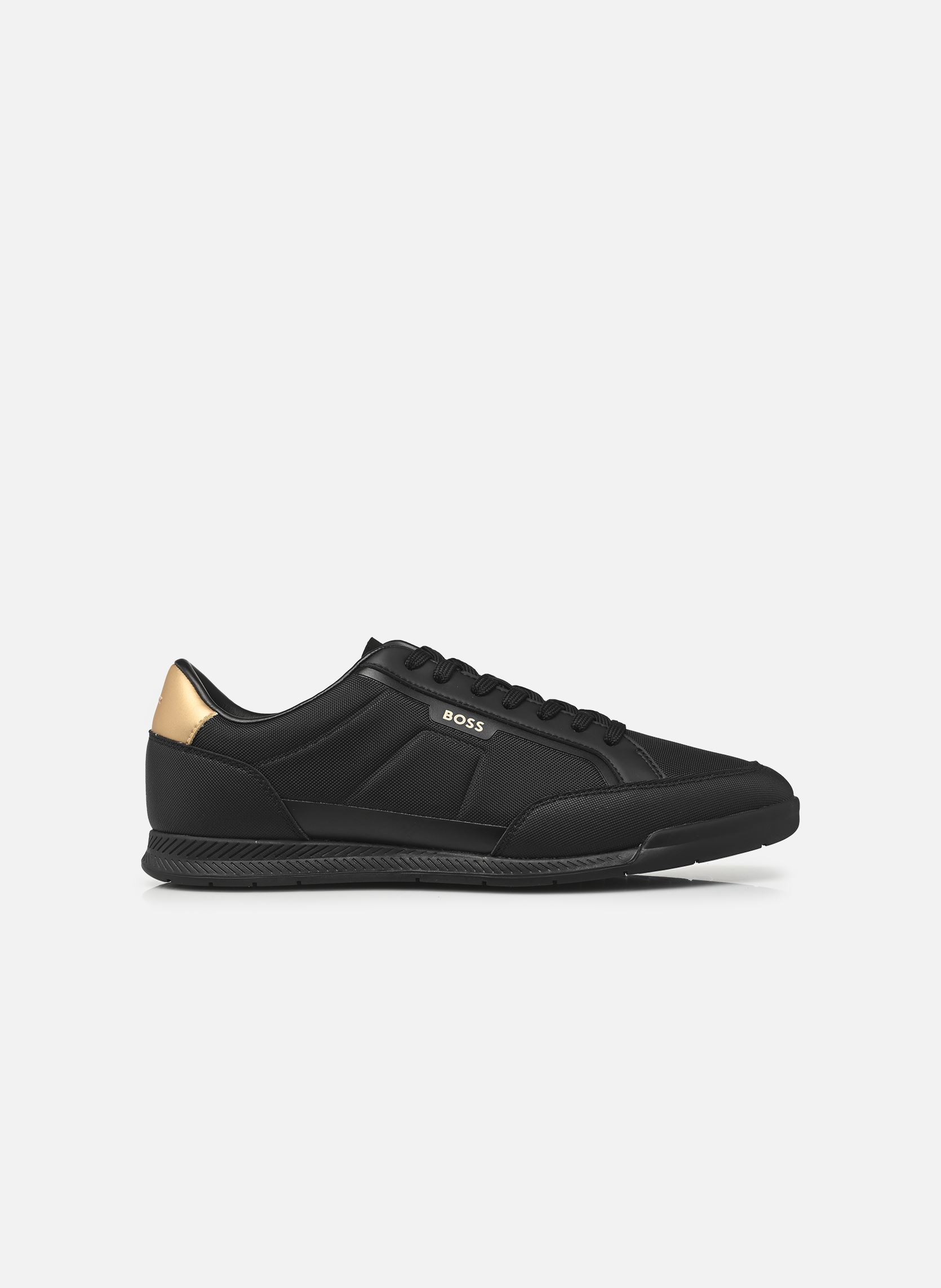 Baskets Nitan_Lowp_txthem homme noir BOSS Baskets Nitan_Lowp_txthem homme noir Black