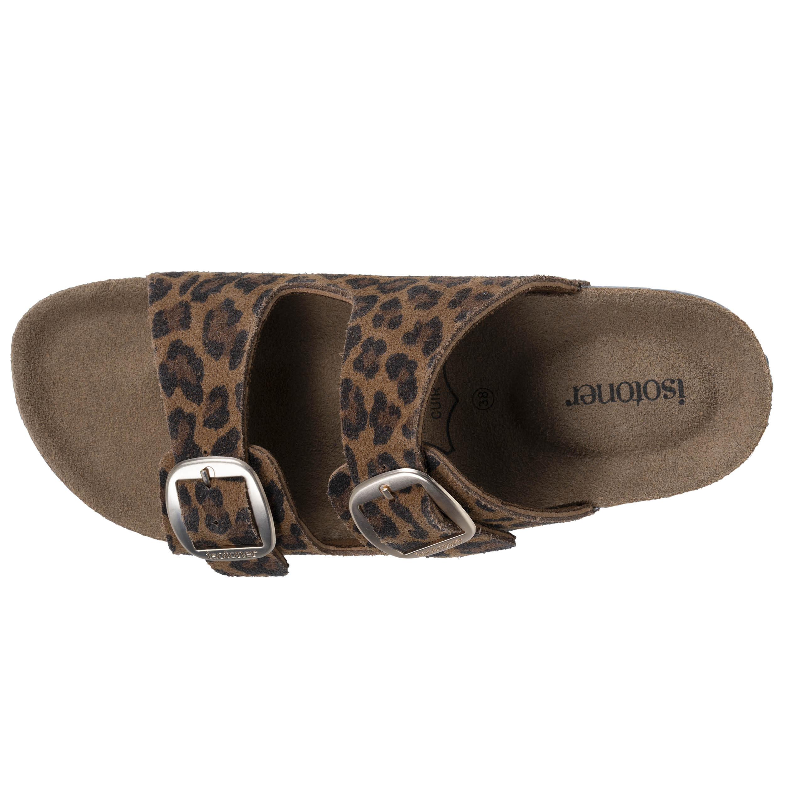 Sandales Mules sandales Femme Double Bride cuir camel Léopard femme marron Isotoner Sandales Mules sandales Femme Double Bride cuir camel Léopard femme marron Camel