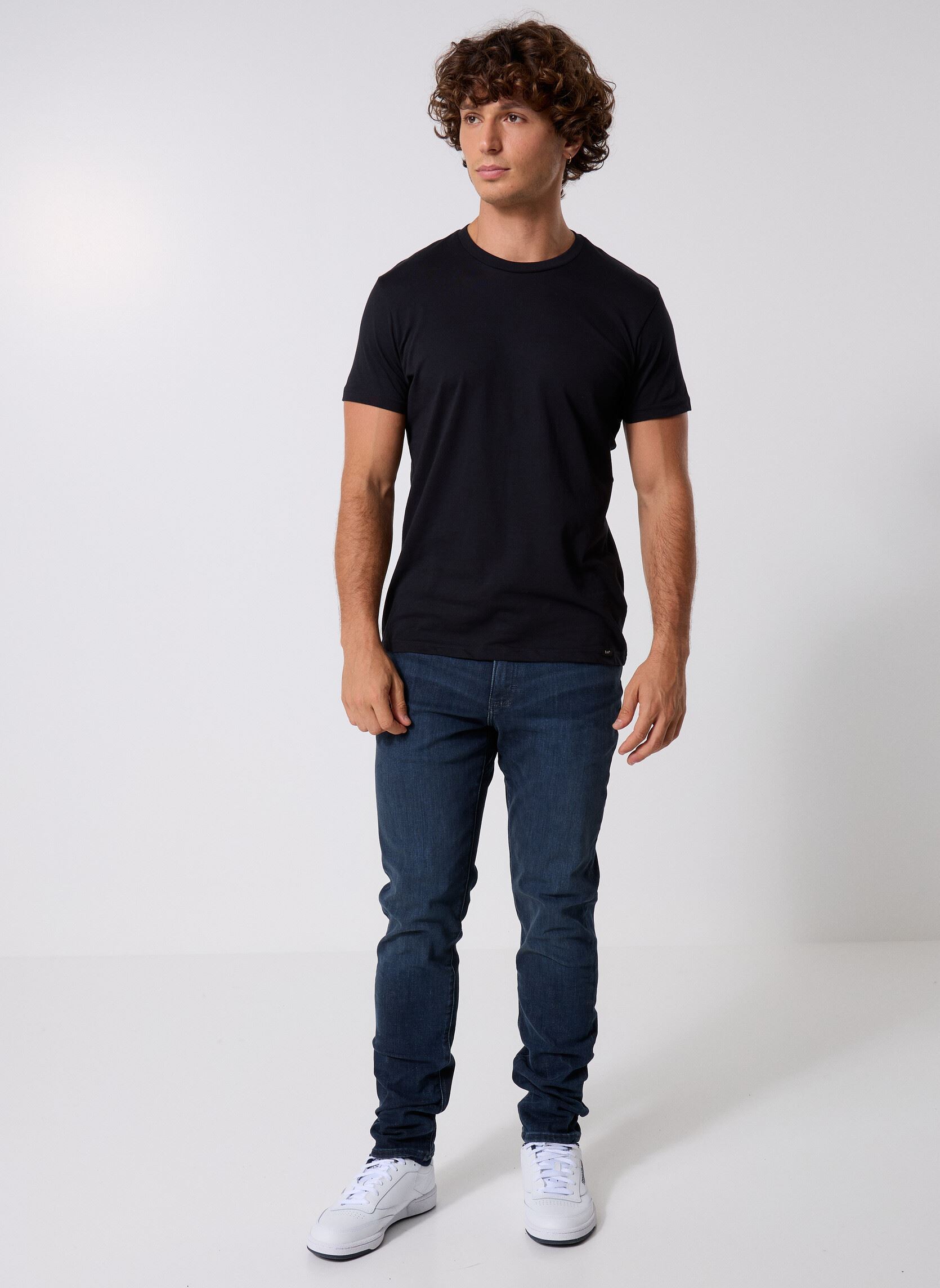 Kurzarm-T-Shirts Twin Pack Crew herren schwarz Lee Kurzarm-T-Shirts Twin Pack Crew herren schwarz BLACK WHITE