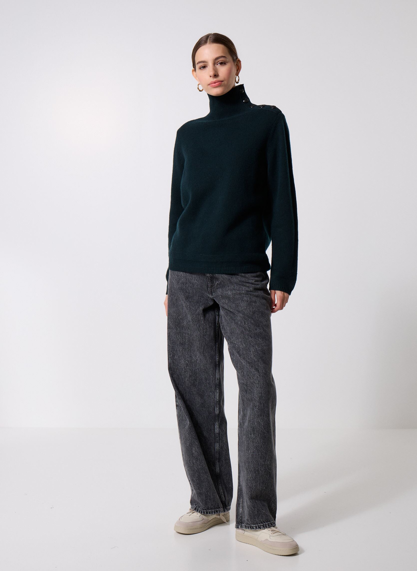 Pulls FPUL31117K femme vert The Kooples Pulls FPUL31117K femme vert GRN11
