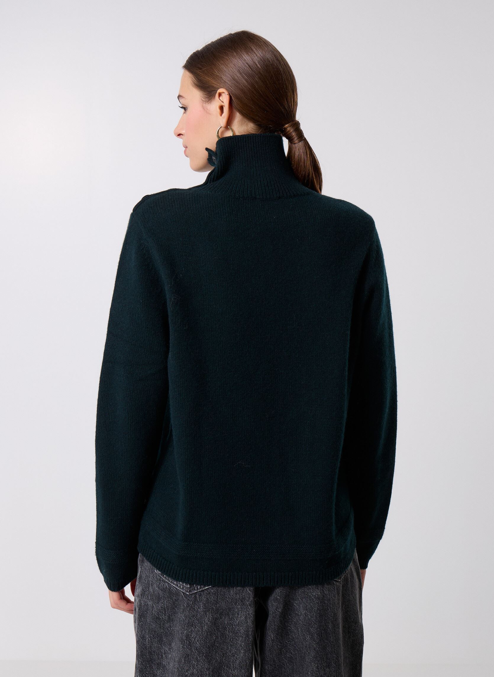 Pulls FPUL31117K femme vert The Kooples Pulls FPUL31117K femme vert GRN11