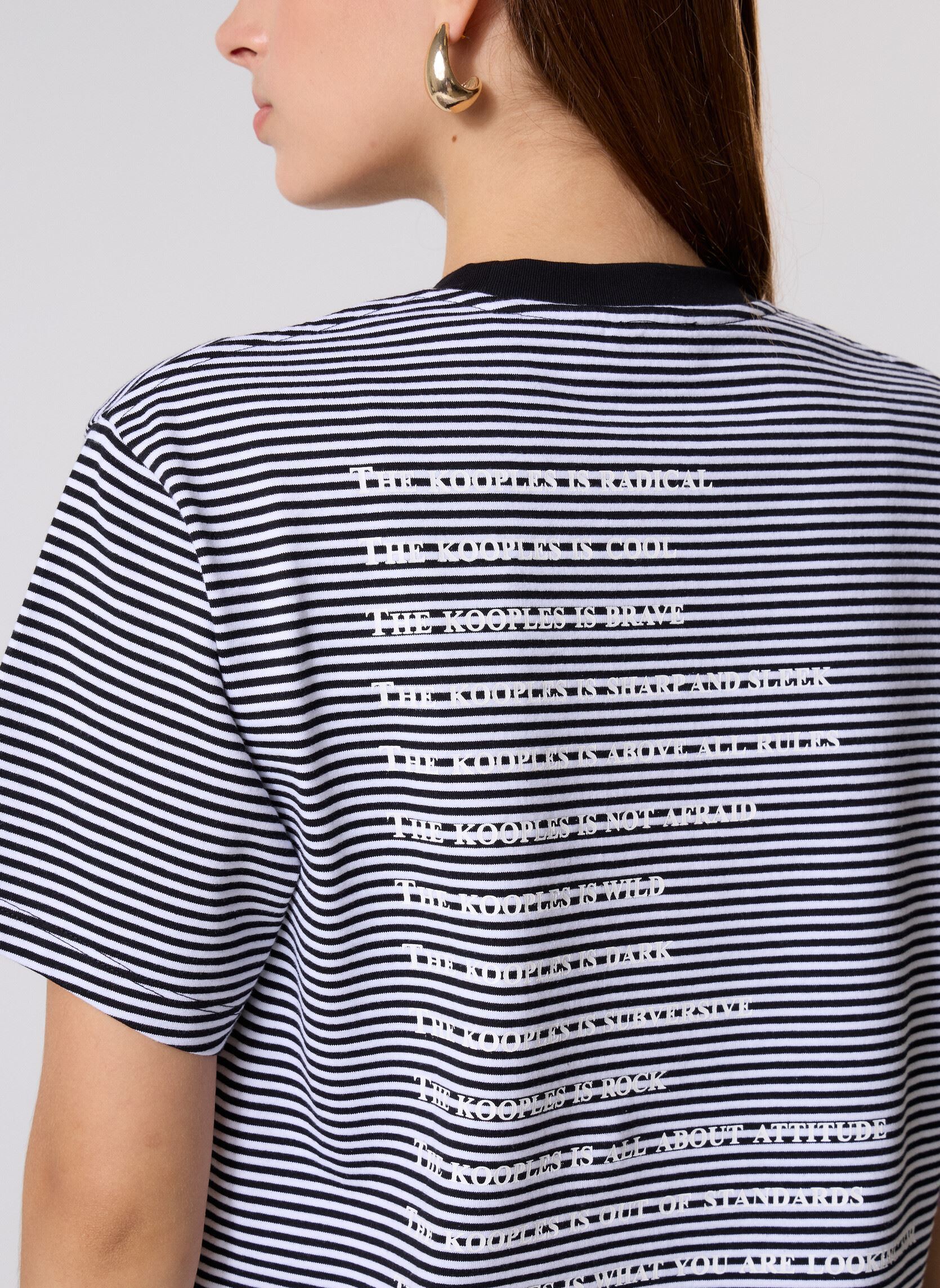 Tee-shirts manches courtes FTSC31040K femme blanc The Kooples Tee-shirts manches courtes FTSC31040K femme blanc ECR01