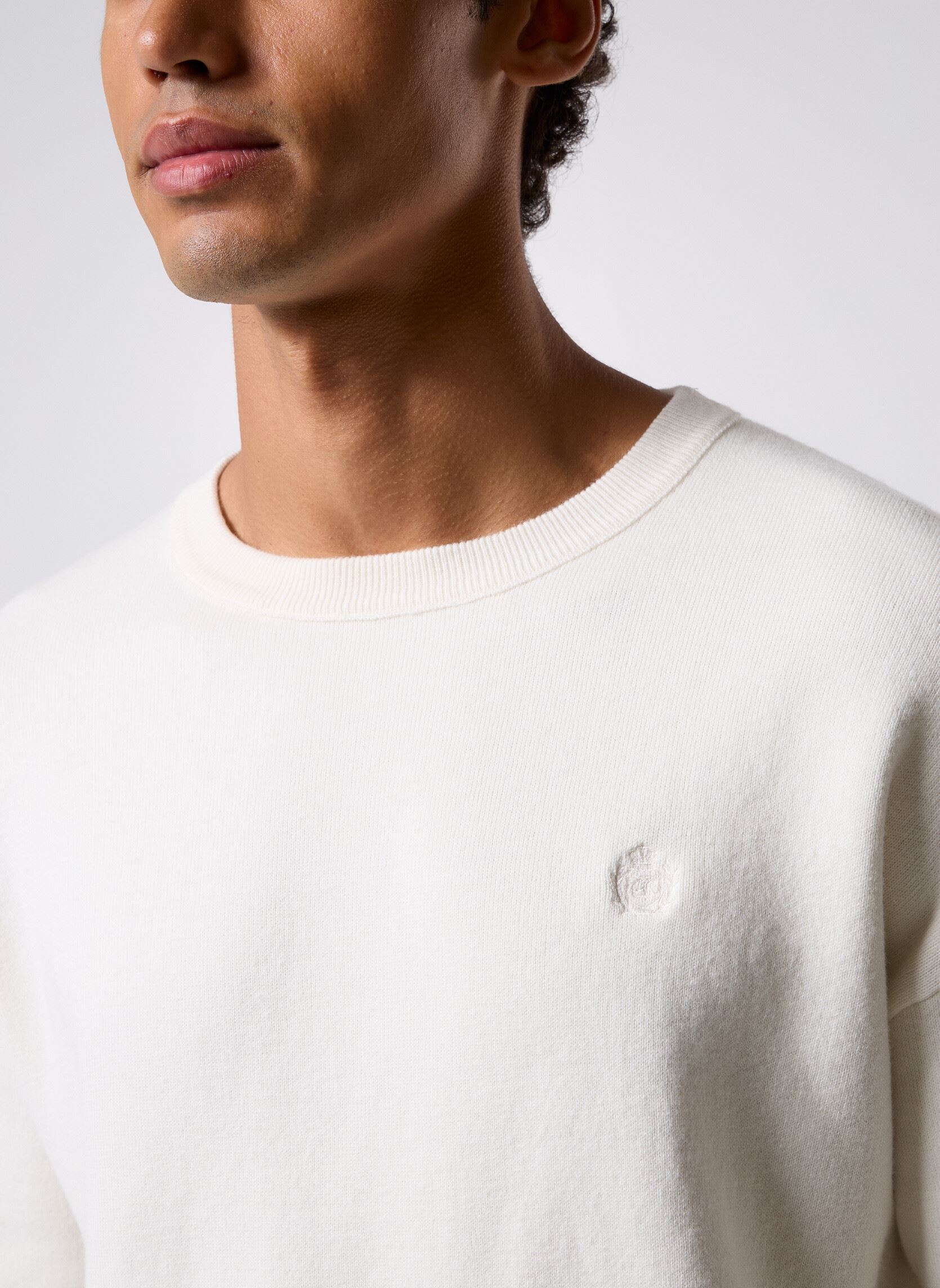 Pulls HPUL31126K homme blanc The Kooples Pulls HPUL31126K homme blanc ECR01