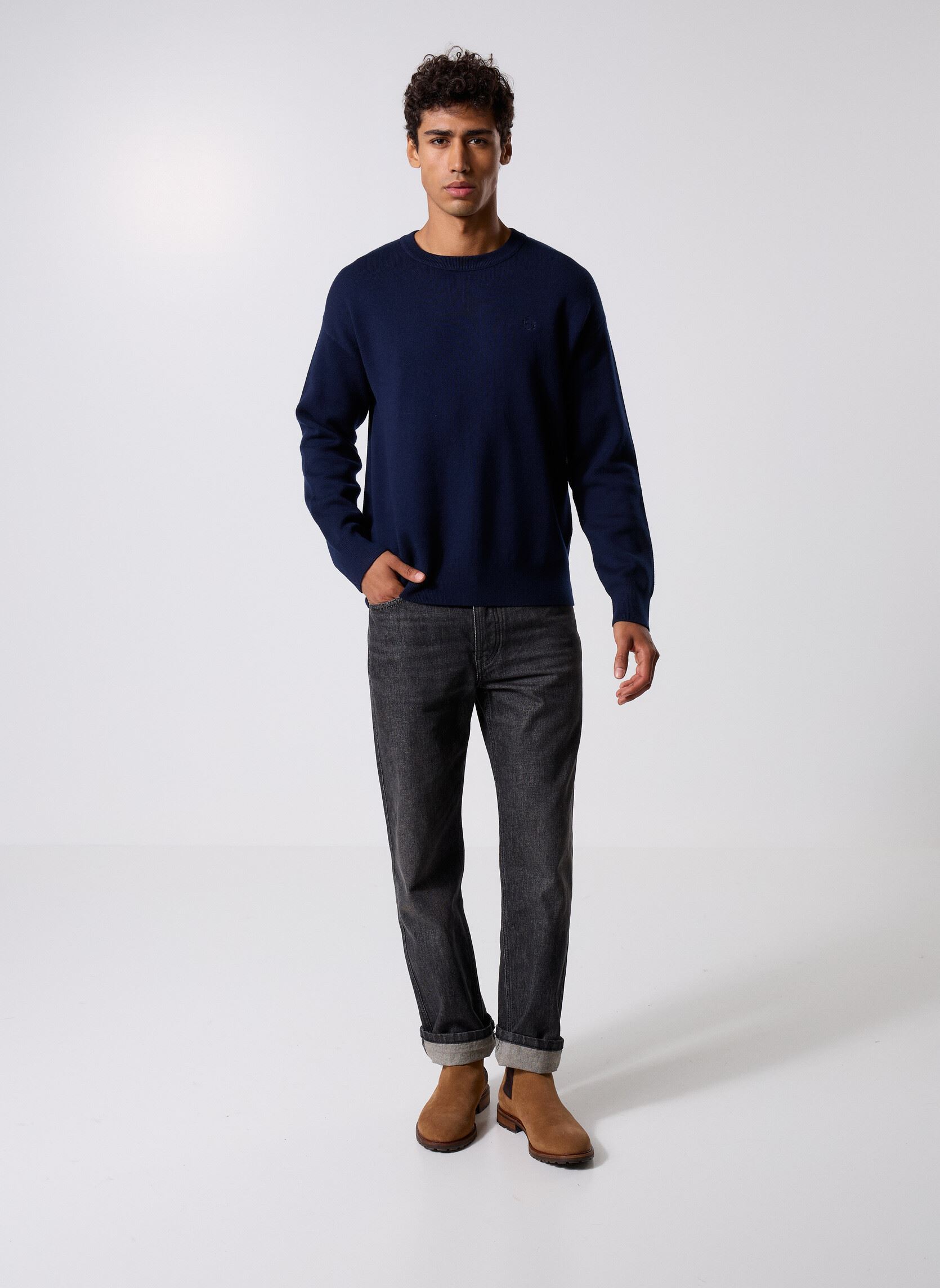 Pulls HPUL31126K homme bleu The Kooples Pulls HPUL31126K homme bleu Nav01
