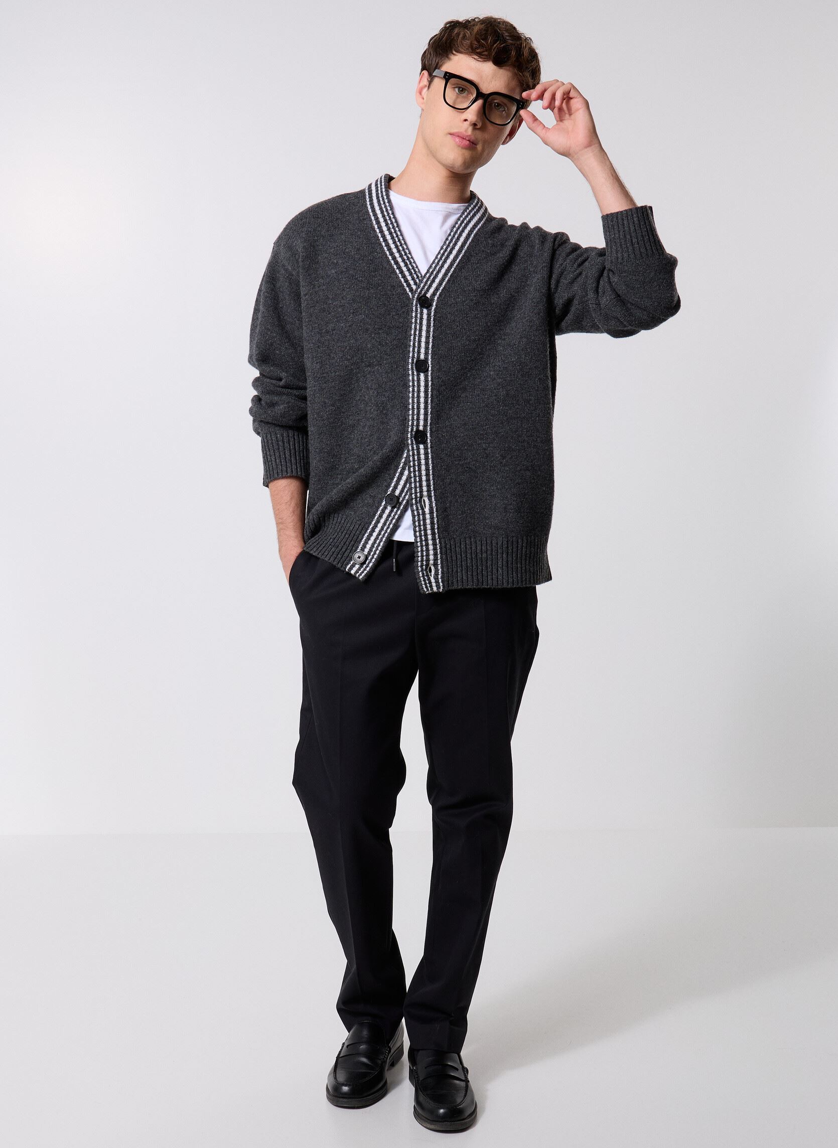 Pantalons droits HPAN31048K homme noir The Kooples Pantalons droits HPAN31048K homme noir BLA01