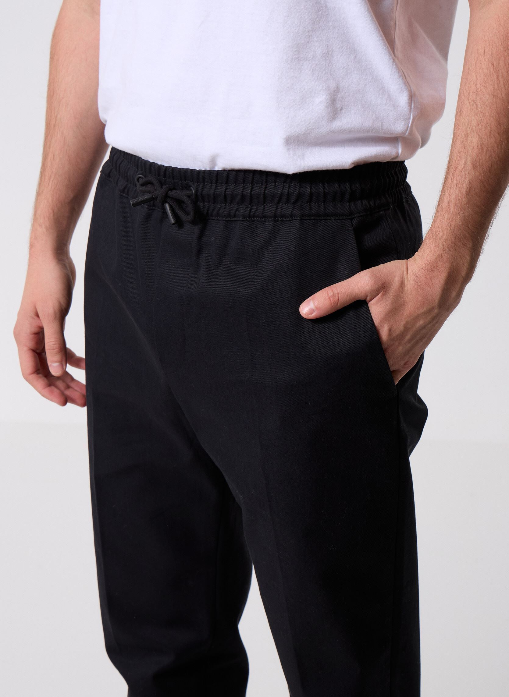 Pantalons droits HPAN31048K homme noir The Kooples Pantalons droits HPAN31048K homme noir BLA01
