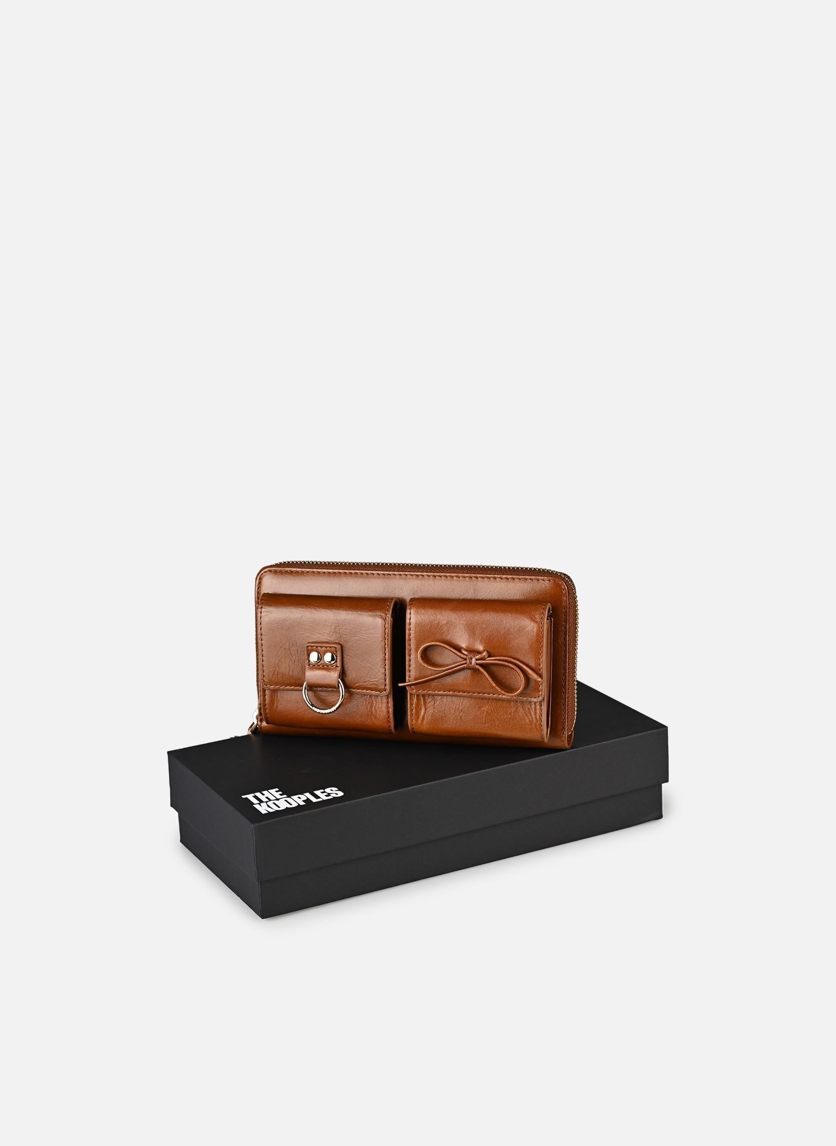 Portemonnees met rits AFPM31008K dames bruin The Kooples Portemonnees met rits AFPM31008K dames bruin BRW01