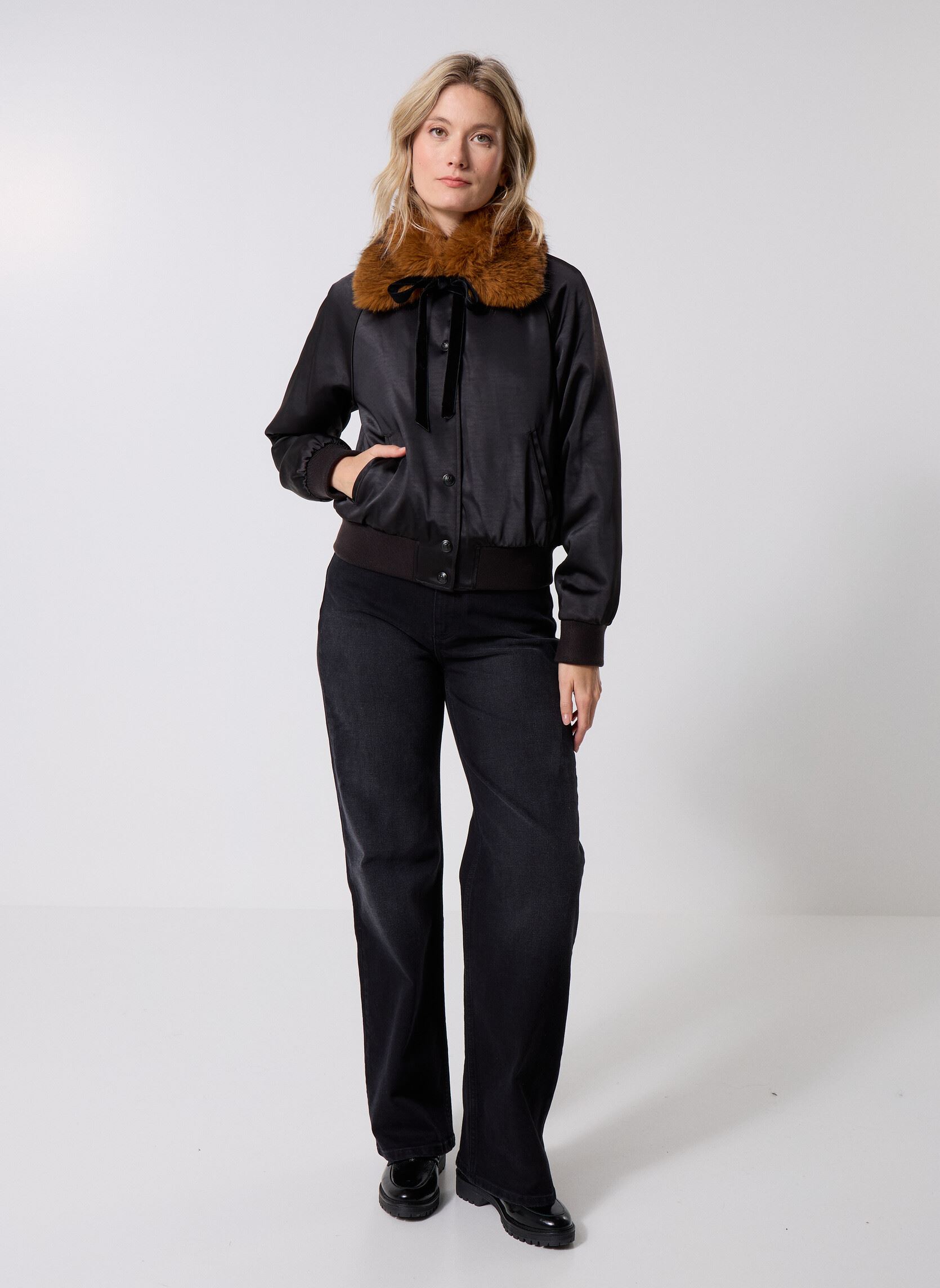 Doudounes FBLO31016K femme noir The Kooples Doudounes FBLO31016K femme noir BLA01