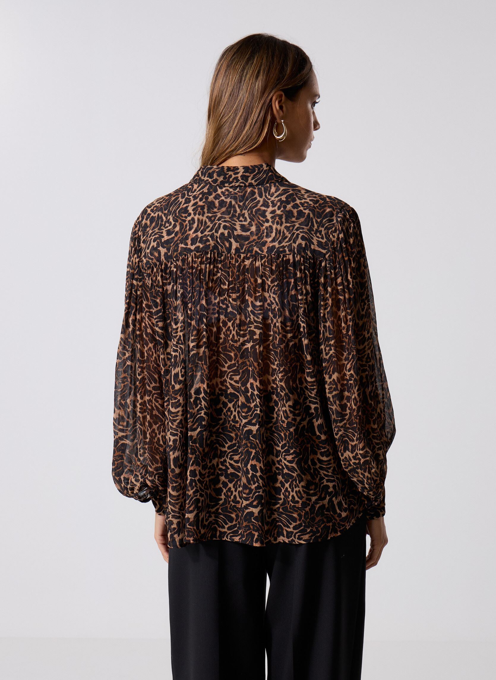 Lange mouw overhemden FCCL31024K dames bruin The Kooples Lange mouw overhemden FCCL31024K dames bruin LEO01