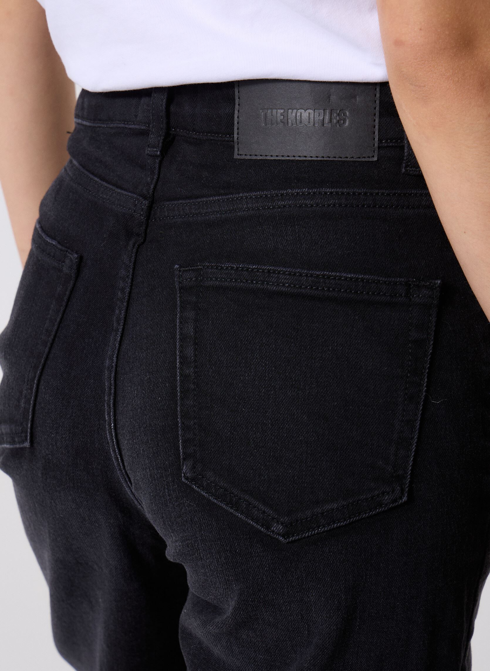Jeans droit FJEA31020J femme noir The Kooples Jeans droit FJEA31020J femme noir BLA01