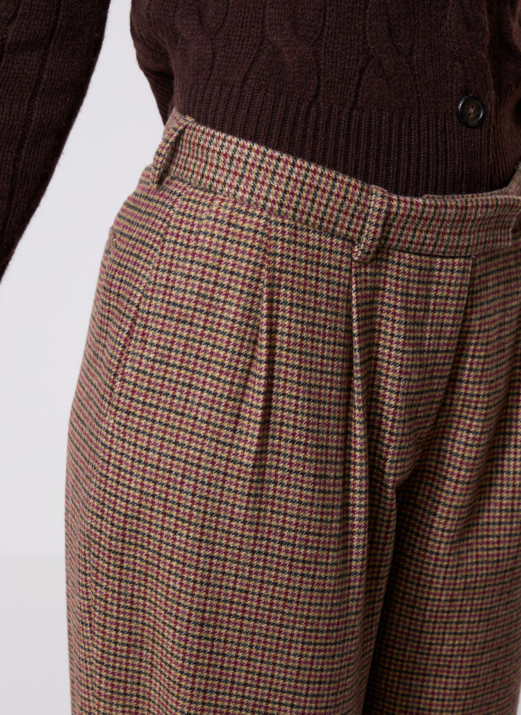 Wijde broeken FPAN31013K dames bruin The Kooples Wijde broeken FPAN31013K dames bruin CAM03