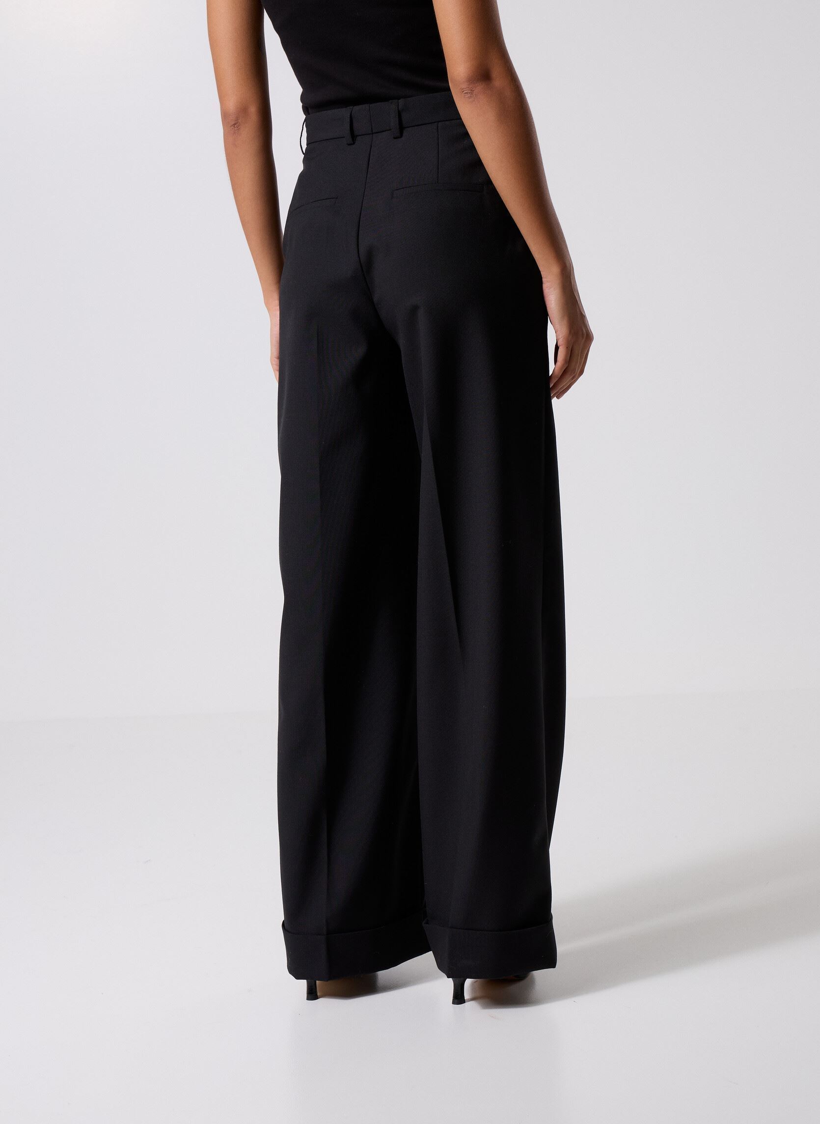 Pantalons droit FPAN31053K femme noir The Kooples Pantalons droit FPAN31053K femme noir BLA01